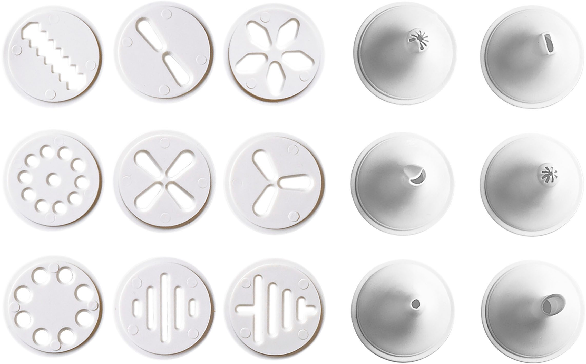 Kaiser Backformen Gebäckpresse Inspiration, (Set, 17-tlg), Gebäckpresse, 6 Spritztüllen und 10 Gebäckscheiben, Einhandbedienung