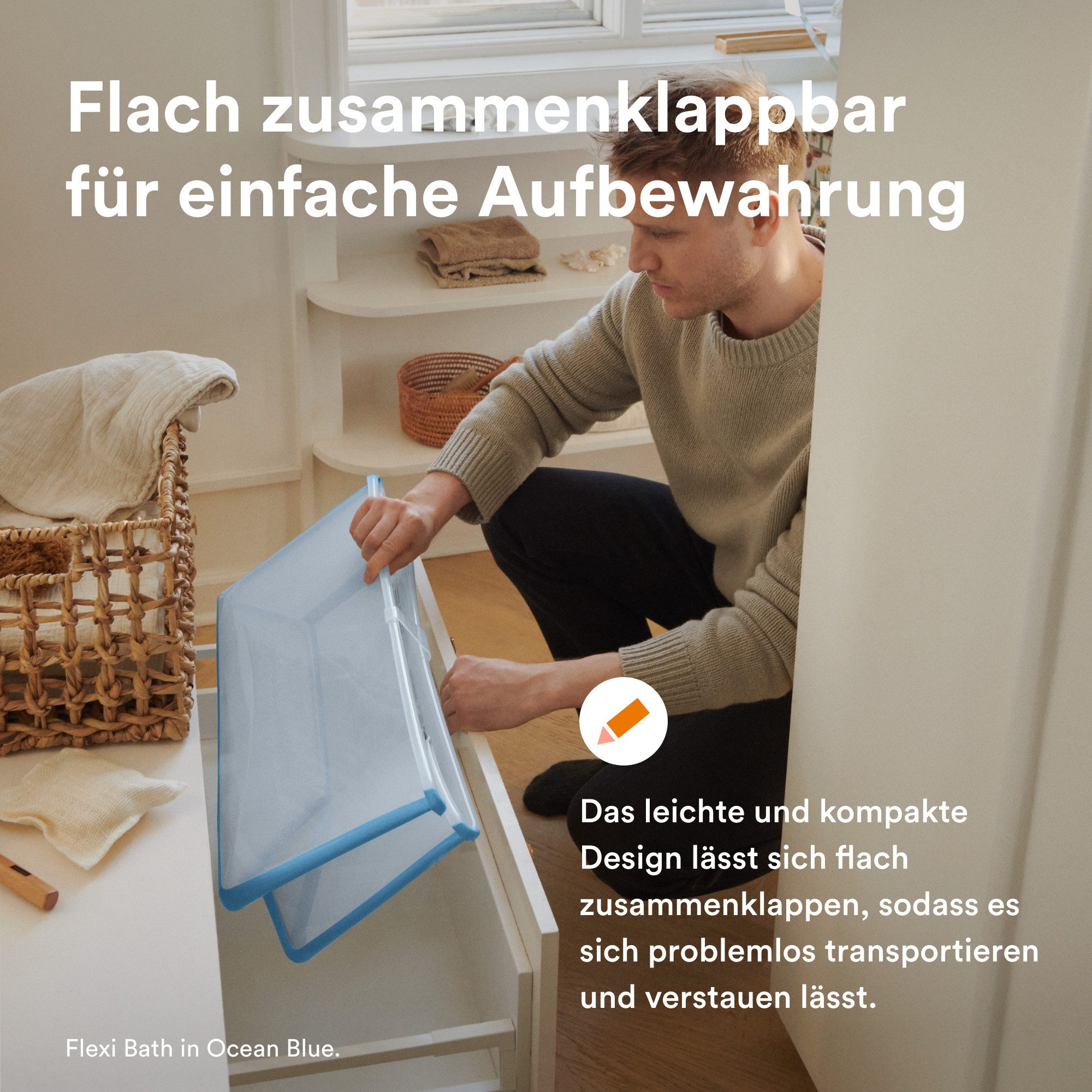 Stokke Babybadewanne Flexi Bath Badewanne für Babys, Kleinkinder & Kinder