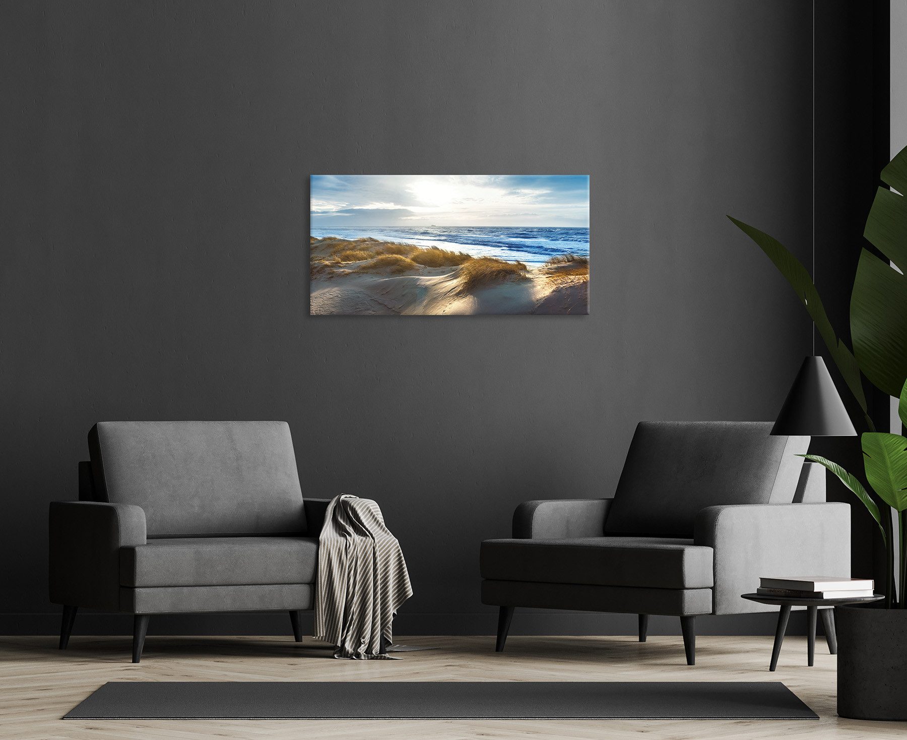 Bönninghoff Leinwandbild Wandbild DÜNE – Leinwandbild Keilrahmen Deko modern, Düne, Meer, Strand (1 St), auf Keilrahmen gespannt – Bild 5 von 5