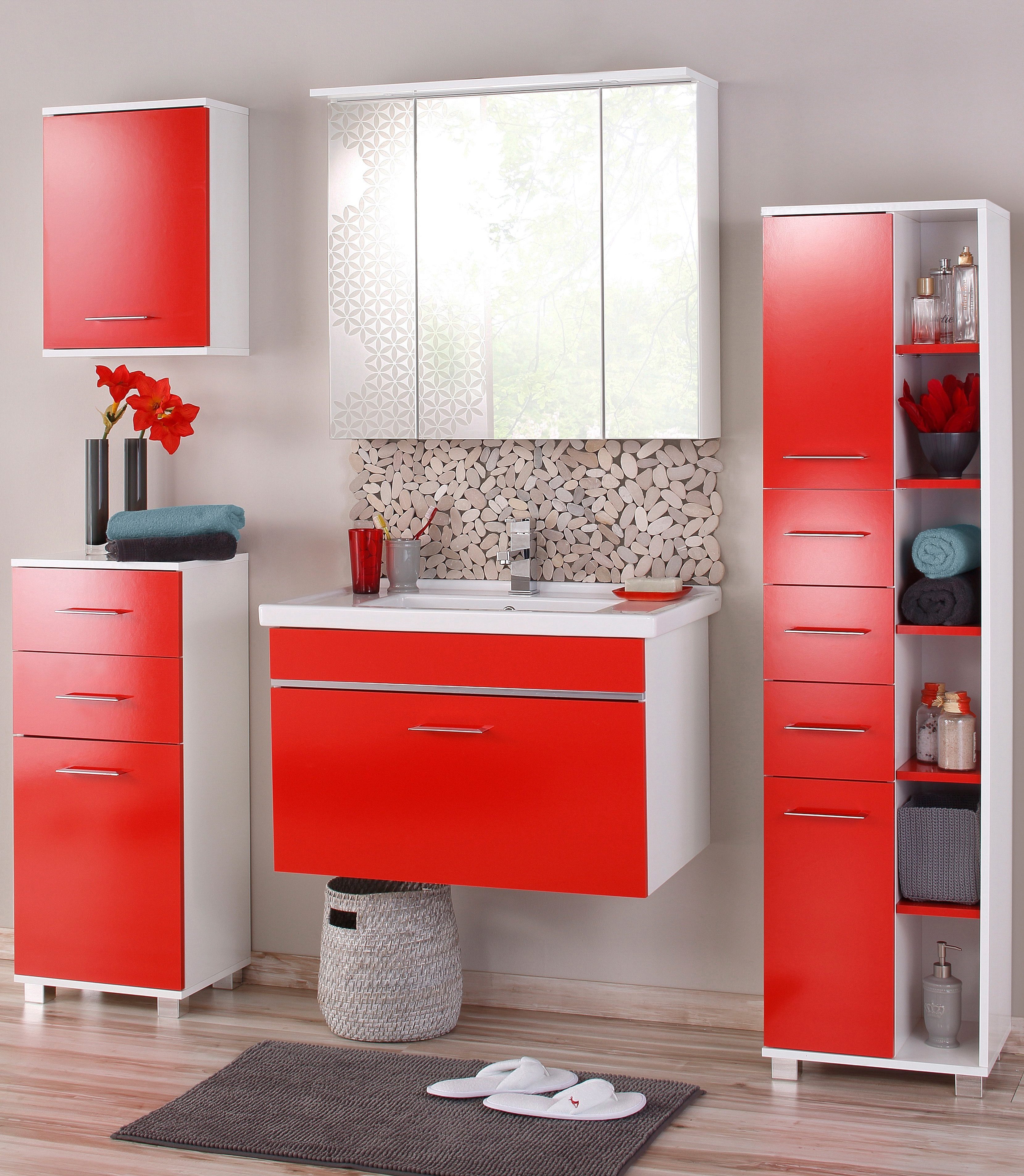 Schildmeyer Spiegelschrank Profil 16 made in Germany Breite 80 cm, 3-türig, LED-Beleuchtung, Schalter-/Steckdosenbox