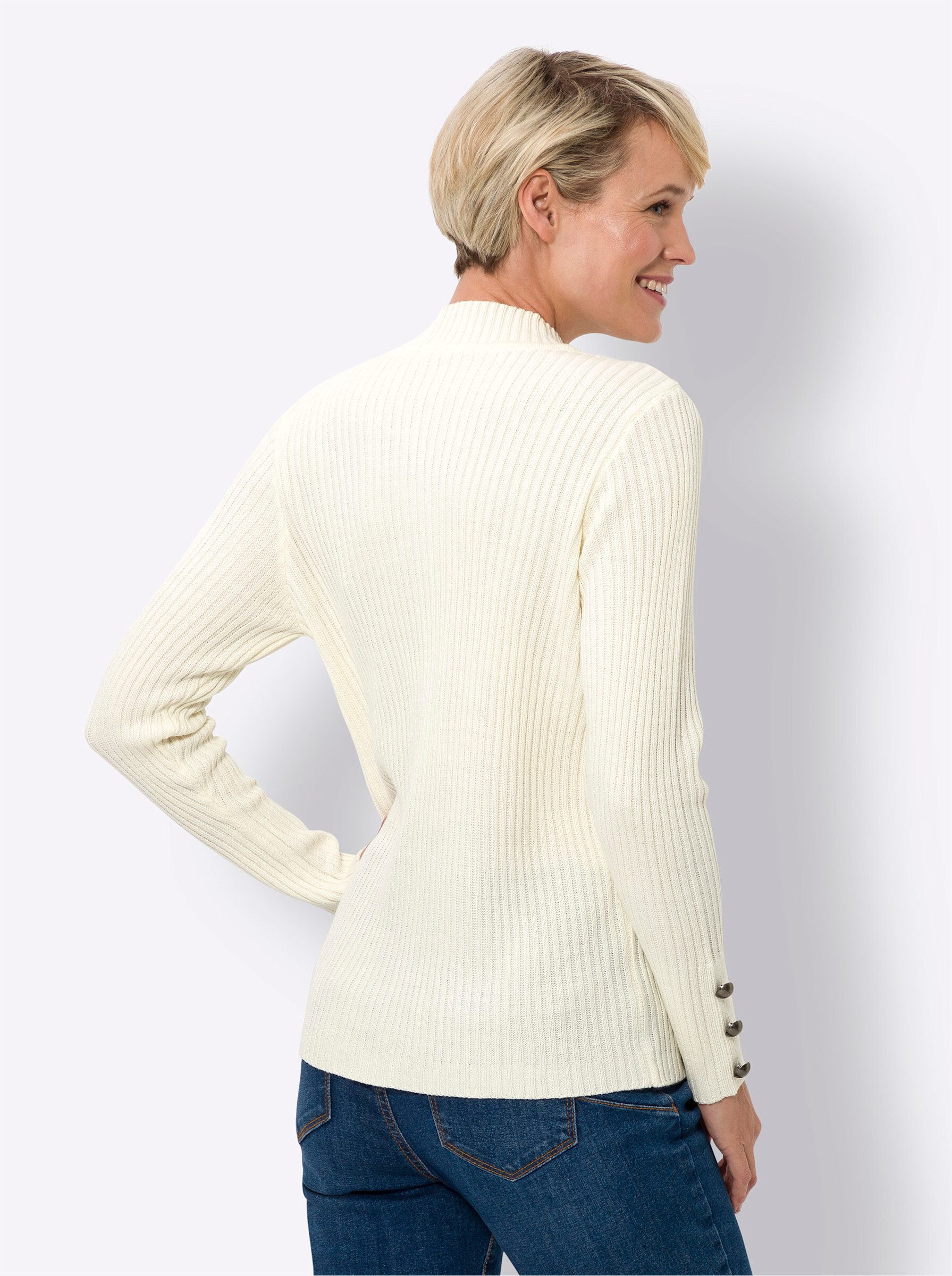 Sieh an! Strickpullover Stehkragenpullover günstig online kaufen