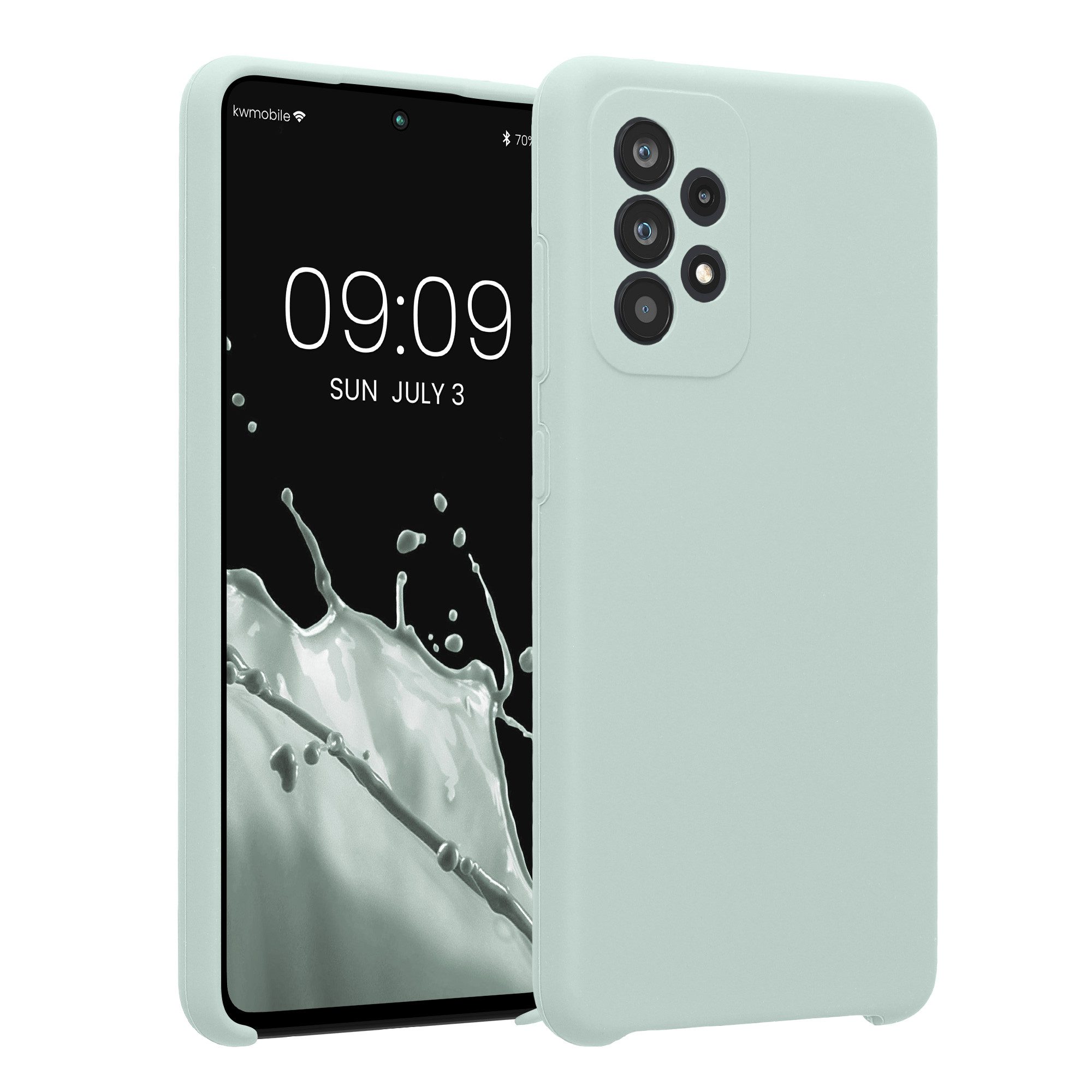 kwmobile Handyhülle Hülle für Samsung Galaxy A52 / A52 5G / A52s 5G, Hülle Silikon gummiert - Handyhülle - Handy Case in Cool Mint