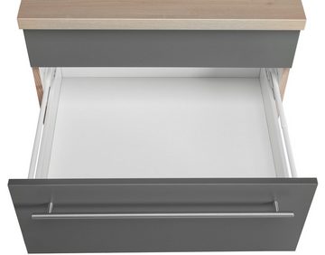 OPTIFIT Küche Bern, Breite 240 cm, mit E-Geräten, Stärke der Arbeitsplatte wählbar