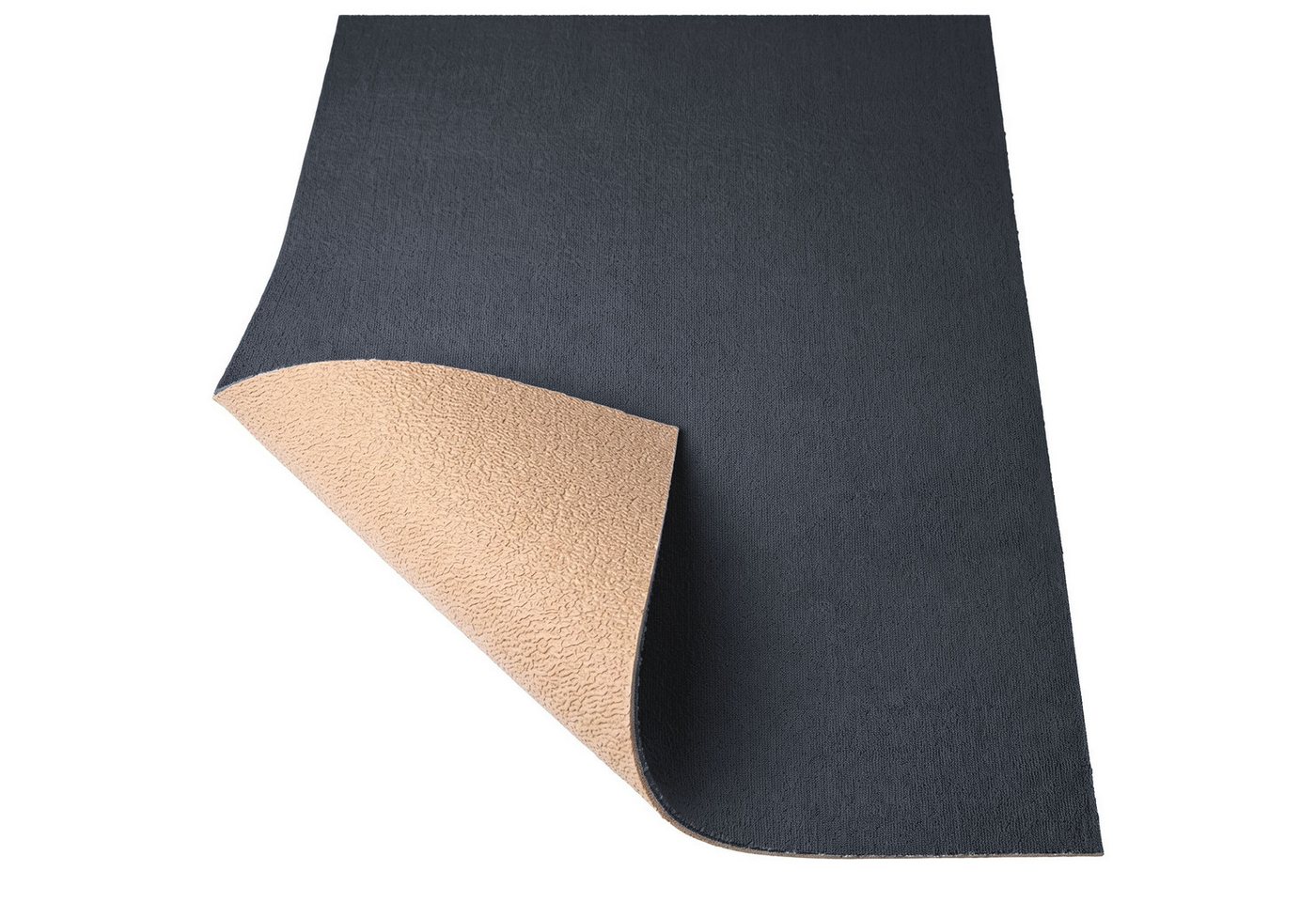 ANRO Badematte AquaComfort Meterware Mikrofaser Schlingen-Badläufer 60/90 cm Breite, Höhe 3 mm, rutschhemmender Rücken, Fußbodenheizung geeignet, zuschneidbar, schnelltrocknend, rutschhemmend, Fußbodenheizung geeignet., weich, trittschalldämmend, isoliere