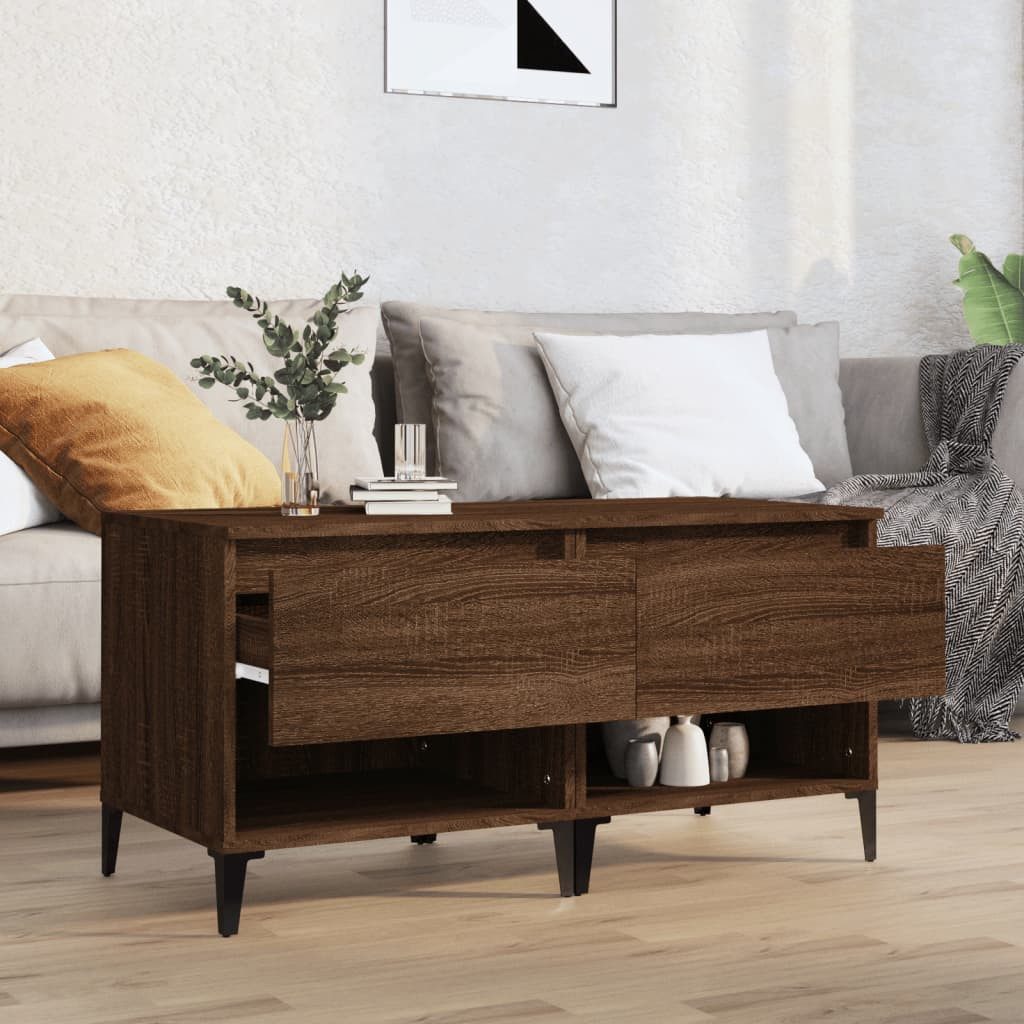 vidaXL Beistelltisch Beistelltische 2 Stk. Braun Eichen-Optik 50x46x50 cm (2-St)