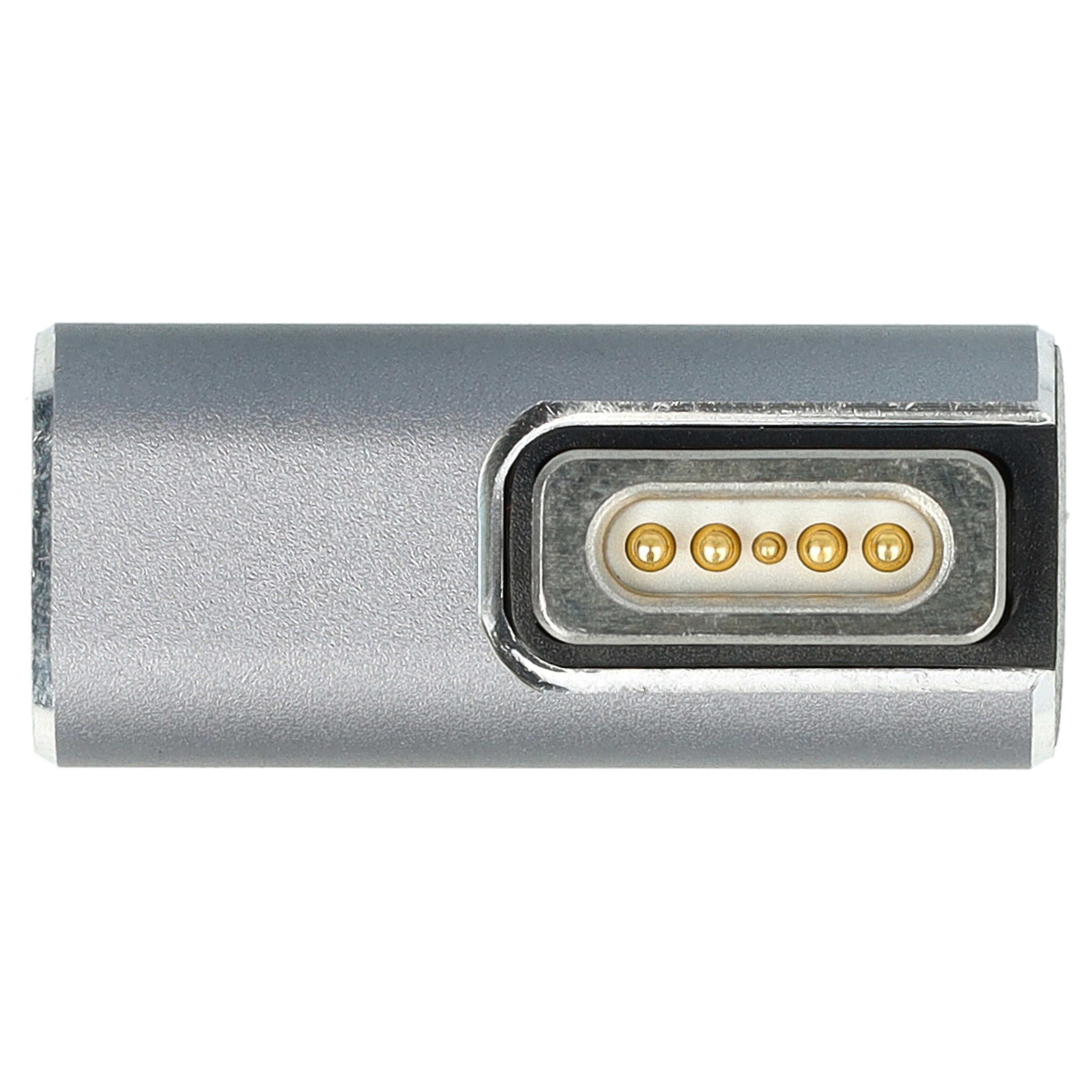 vhbw Adapter passend für Apple MC374CH/A, MC240LL/A, MC375CH/A, MC207CH/A N Notebook-Adapter USB Typ C Weiblich,Usb Type C, Magsafe 1 Männlich, Tragbar