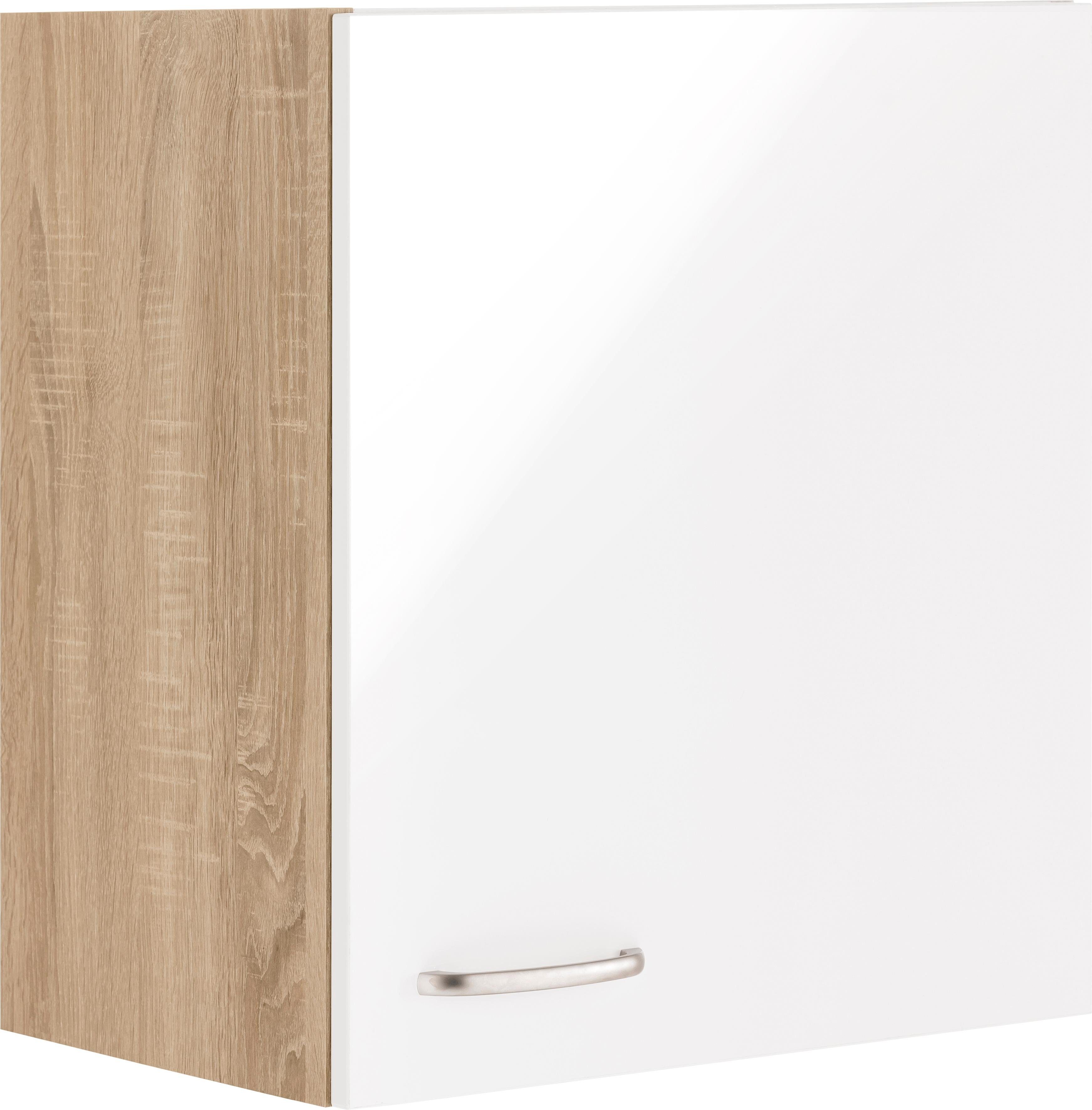 OPTIFIT Hängeschrank Parare Breite 50 cm weiß Glanz/eichefarben | eichefarben