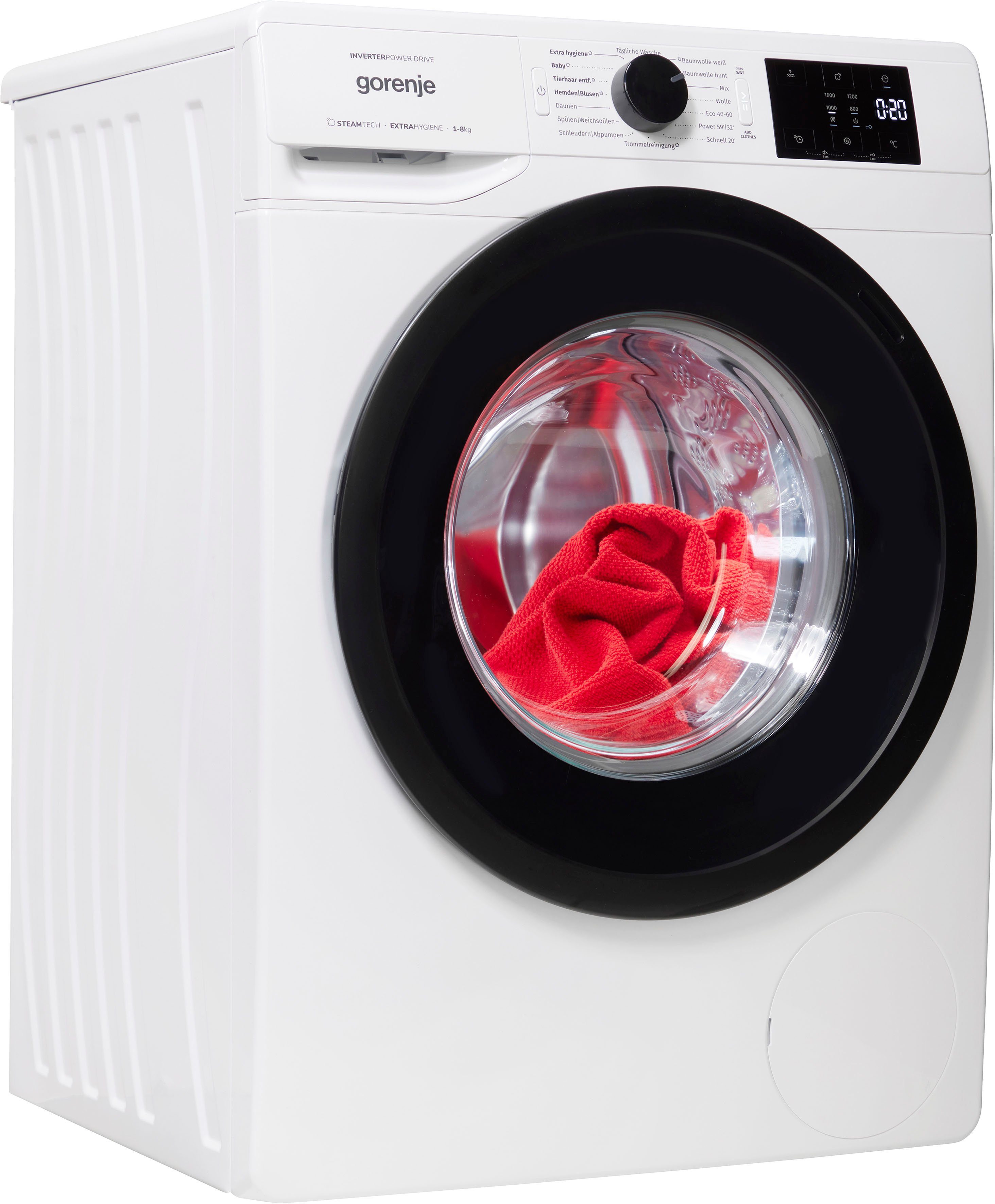 GORENJE Waschmaschine WNEI86APS, 8 kg, 1600 U/min, SterilTub  (Hygiene-Reinigungsprogramm)