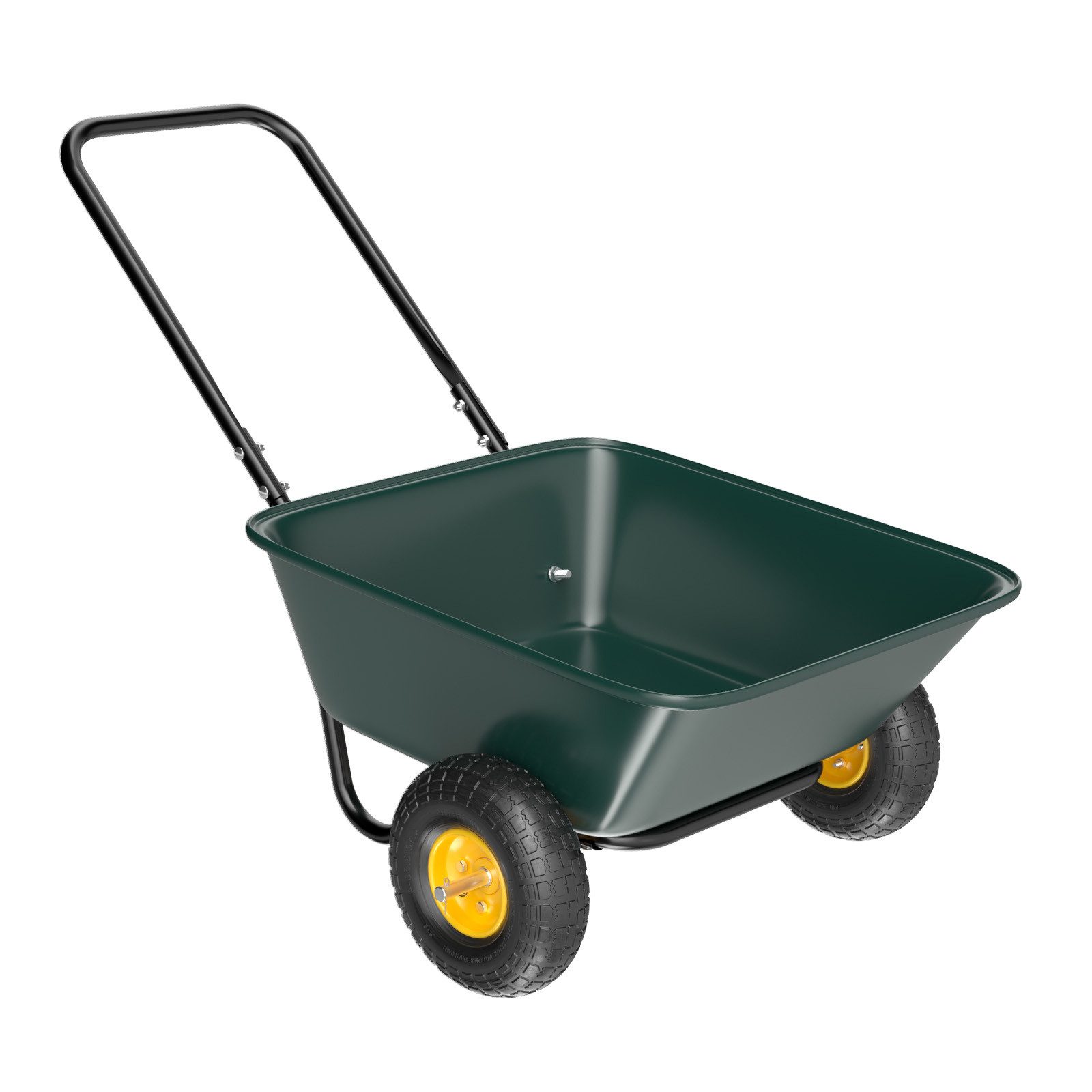 LALAHO Schubkarre Gartenwagen Transportkarre bis 135 kg, Bollerwagen Garden, Luftreifen, 118x62x66 cm