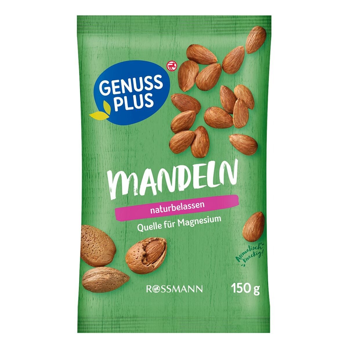 GENUSS PLUS Nüsse naturbelassen, Mandeln 150 g