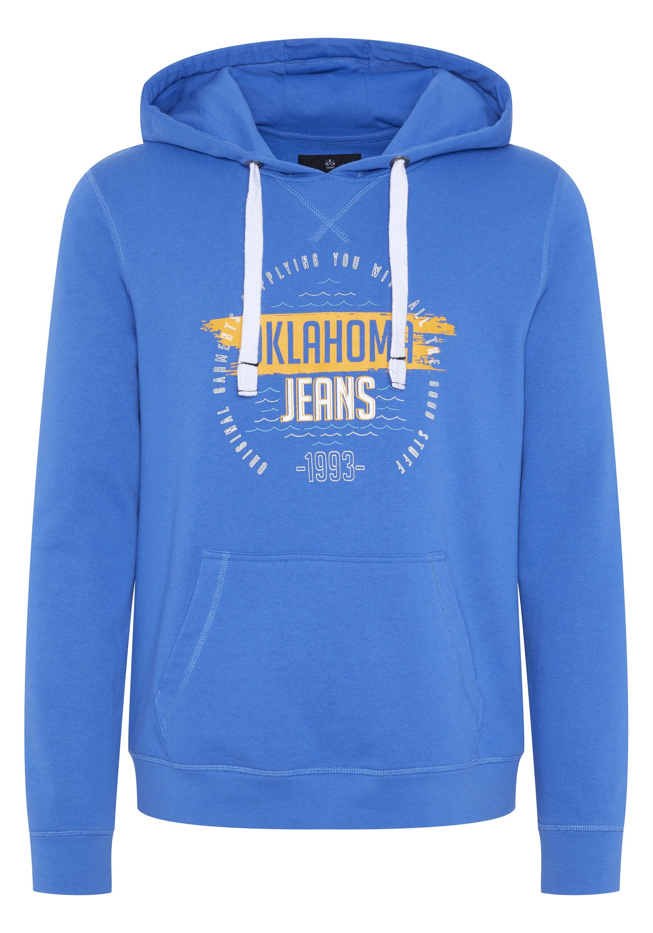 Oklahoma Jeans Kapuzensweatshirt aus weichem Materialmix