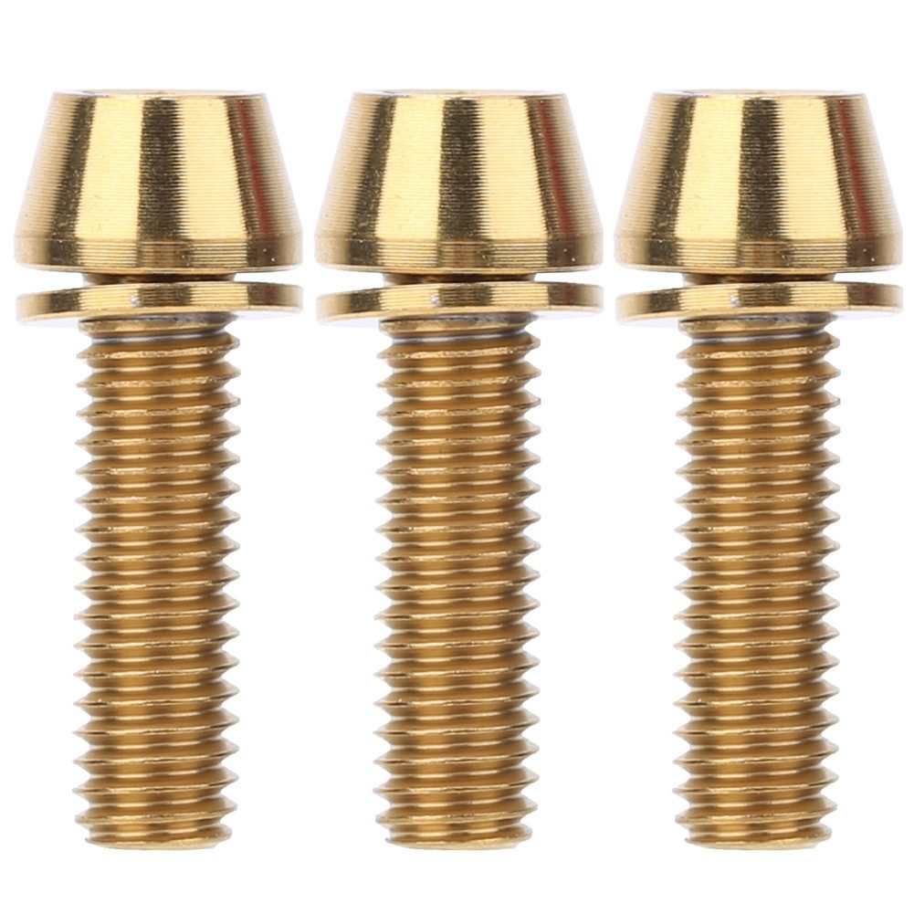 GARRYFIZH Lenkervorbau 3 Stück Lenkervorbauschrauben aus Titanlegierung für Fahrräder M6x20mm, Zähigkeit, Korrosionsbeständigkeit