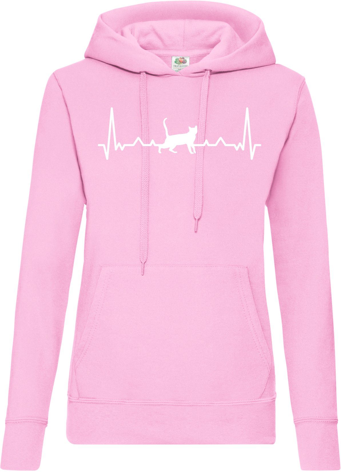 Youth Designz Kapuzenpullover Heartbeat Katze Damen günstig online kaufen