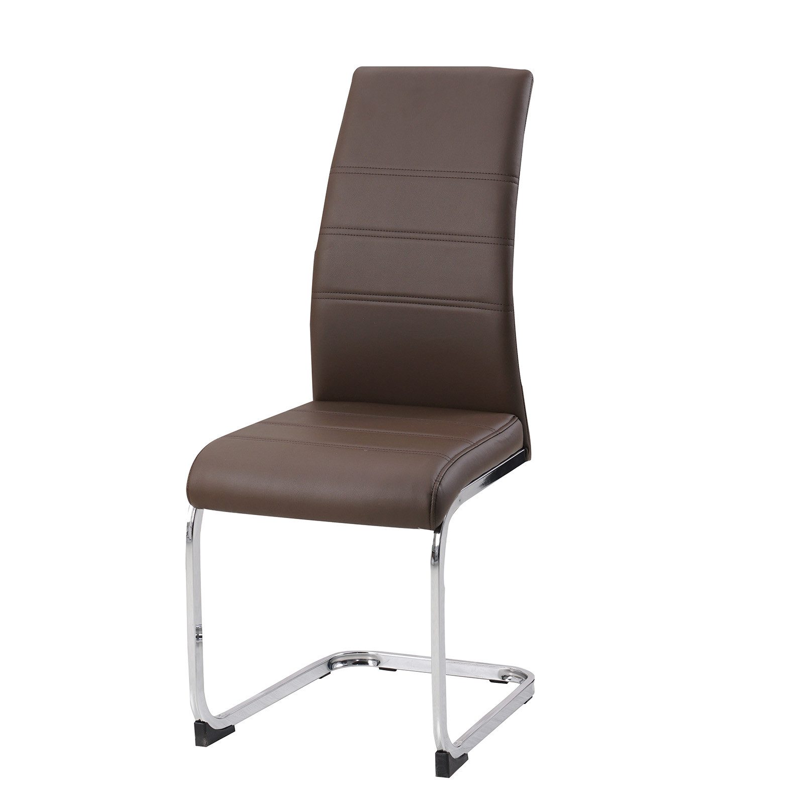 HTI-Living Freischwinger Schwingstuhl SallyC PU Braun (Stück, 1 St), Freischwinger Esszimmerstuhl Kunstleder