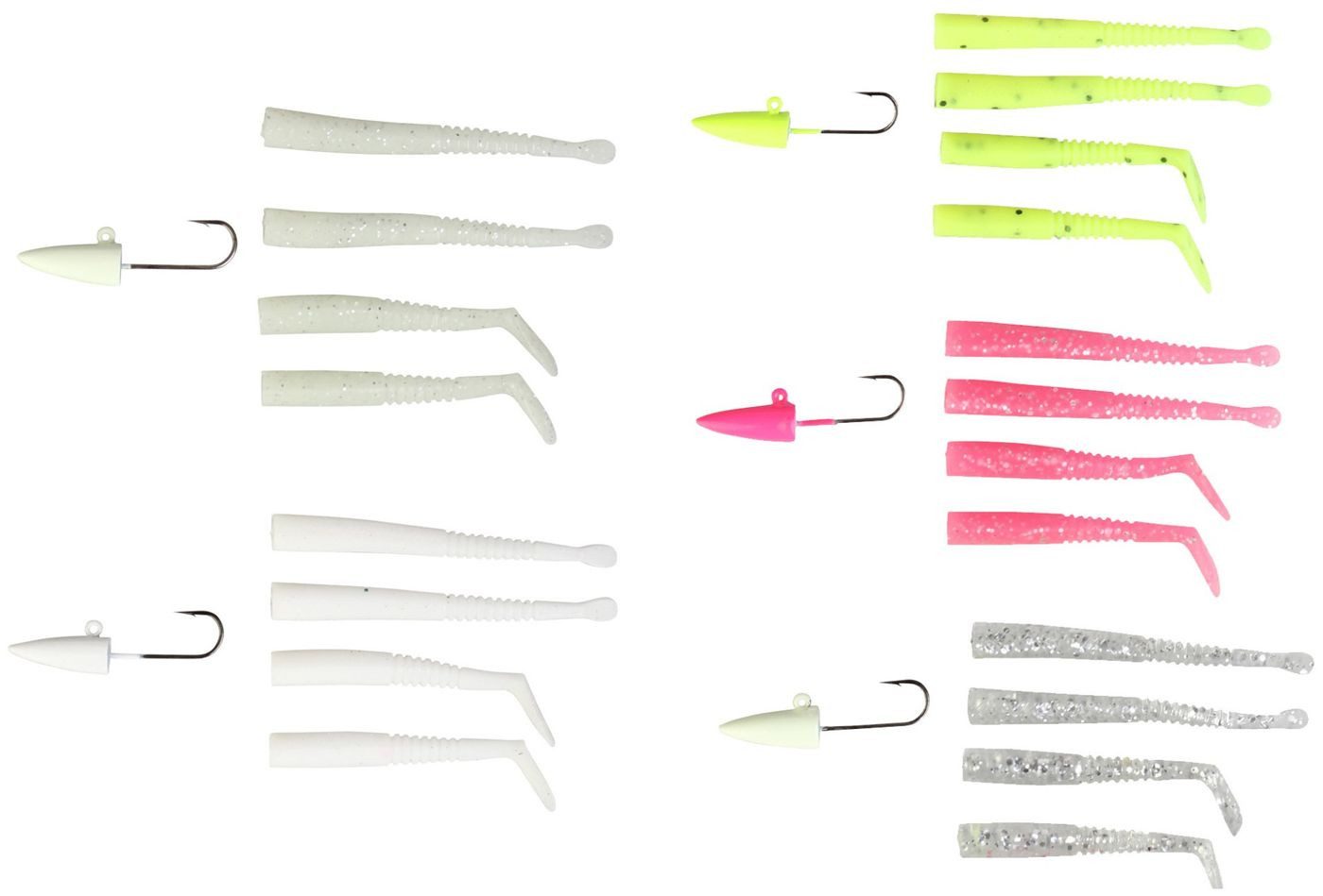 Kunstköder Savage Gear Mini Sandeel Kit - 20 Gummifische + 5 Jighaken 3g