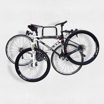 Wellgro Fahrradhalter 2x Wand Fahrradhalter - Stahl - Wandfahrradhalter - Fahrradständer