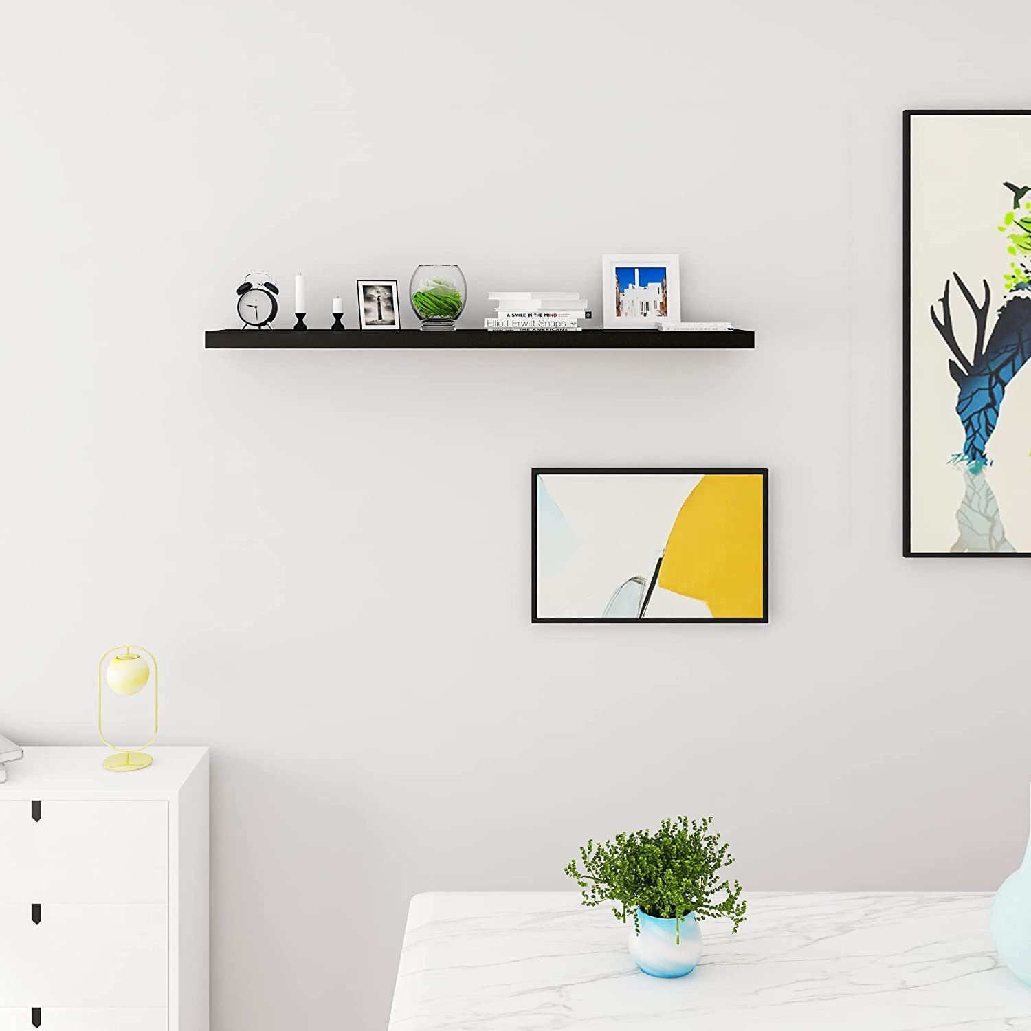 Woltu Wandregal, 1-tlg., Volato freischwebend Schweberegal Holz Board Schwa günstig online kaufen