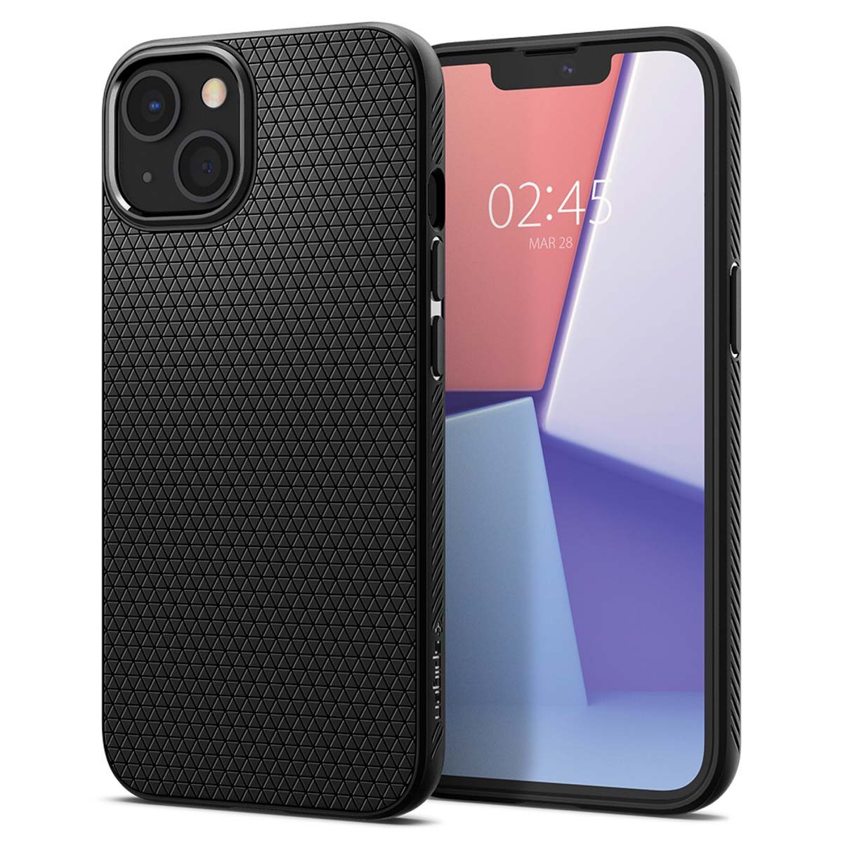 Spigen Backcover Spigen Liquid Air™ Backcover Apple iPhone 13 Mini - Schwarz