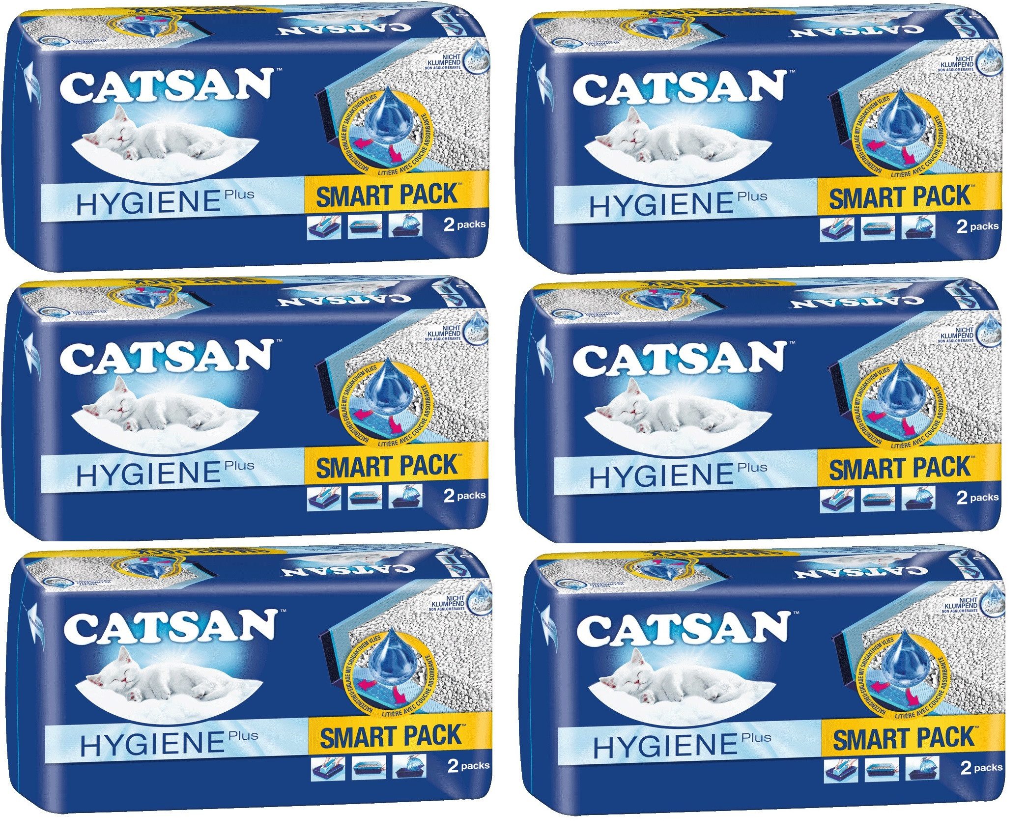 Katzenstreu Hygiene Plus SMART PACK 12 x 4L (48L)