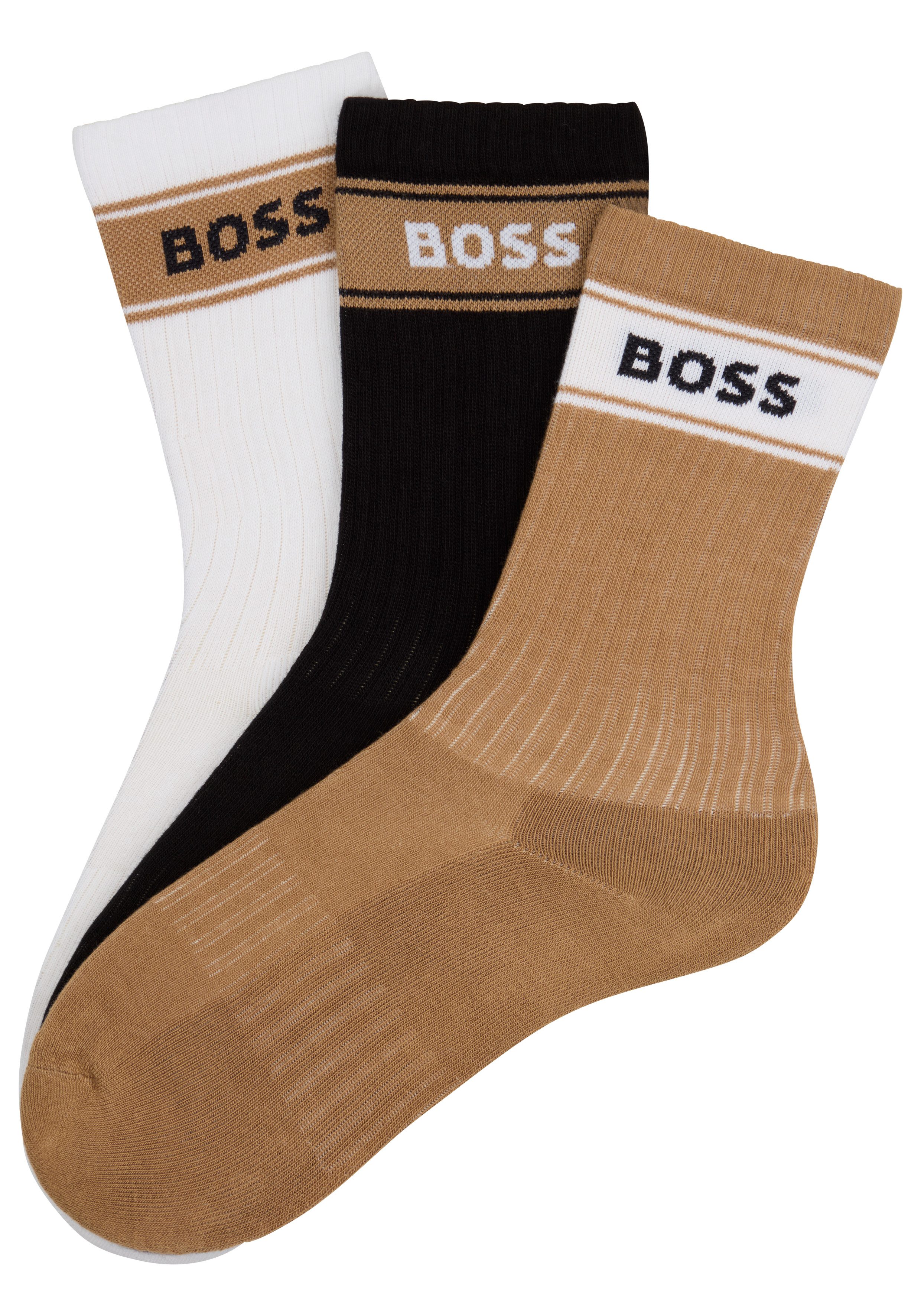 BOSS Freizeitsocken 3P QS Rib Stripe CC (3-Paar) Neuheit günstig online kaufen