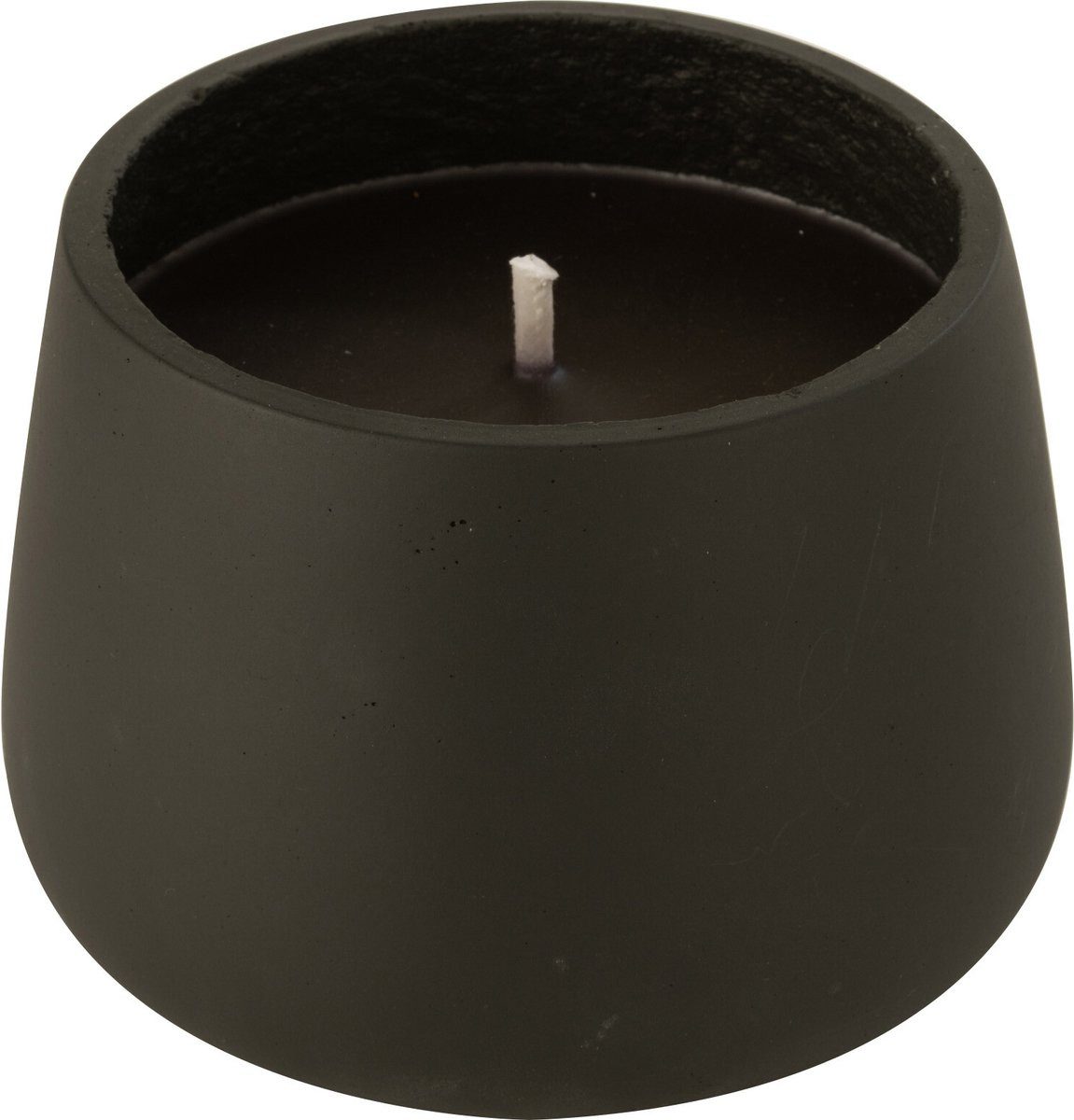 J-line Outdoorkerze Außenkerze Zement Schwarz Medium 31h (1-tlg), 31h Brenndauer