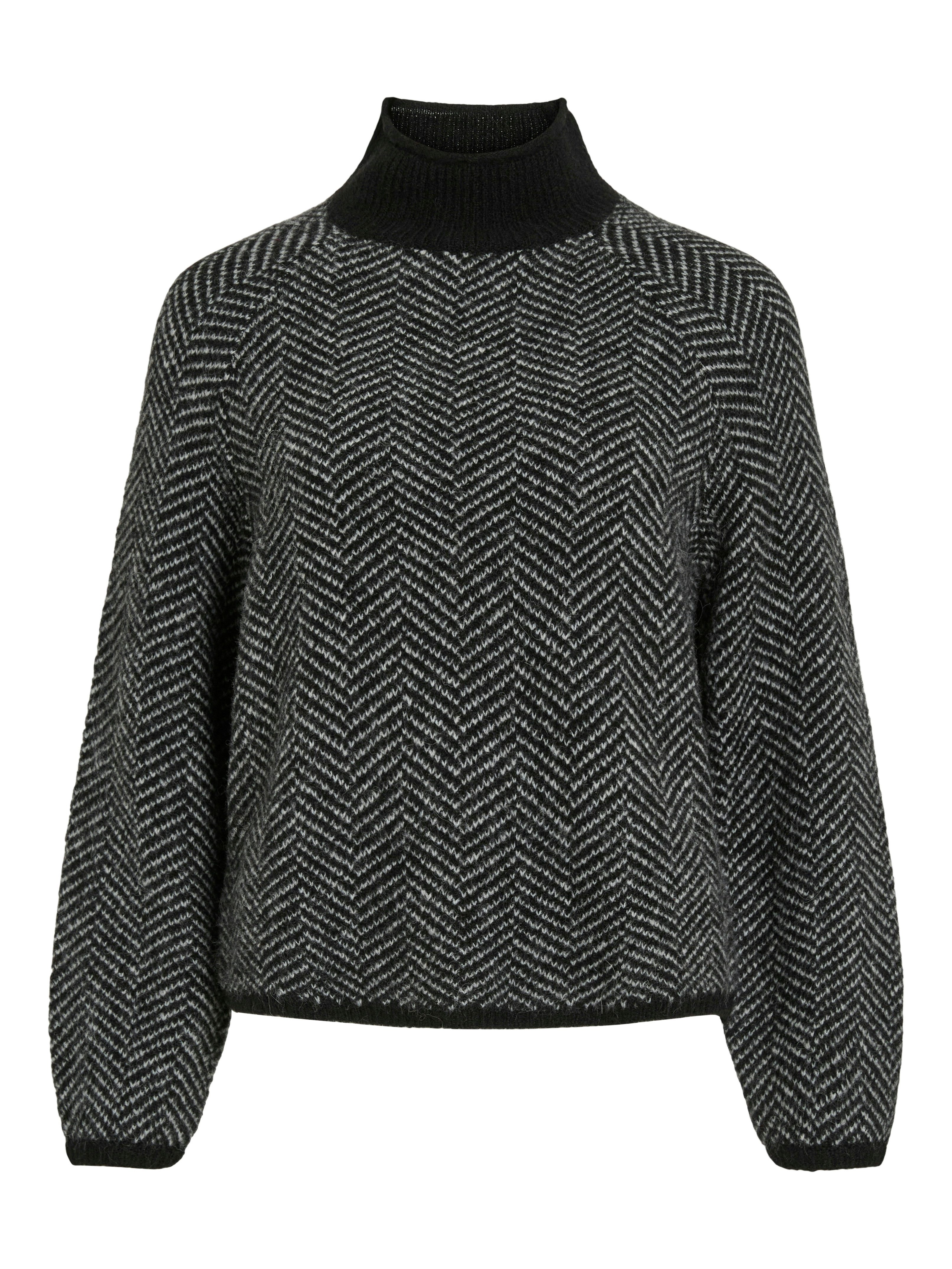 Vila Stehkragenpullover VILORY HIGH NECK L/S KNIT TOP - NOOS Materialmix, regular fit