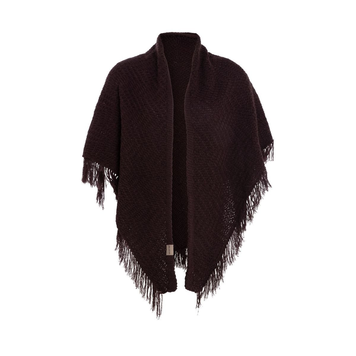 Knit Factory Strickschal Amber Dreiecksschal Midnight Plum, (1-St), Schal Halstuch Dreiecksschal Tuch Strickmode