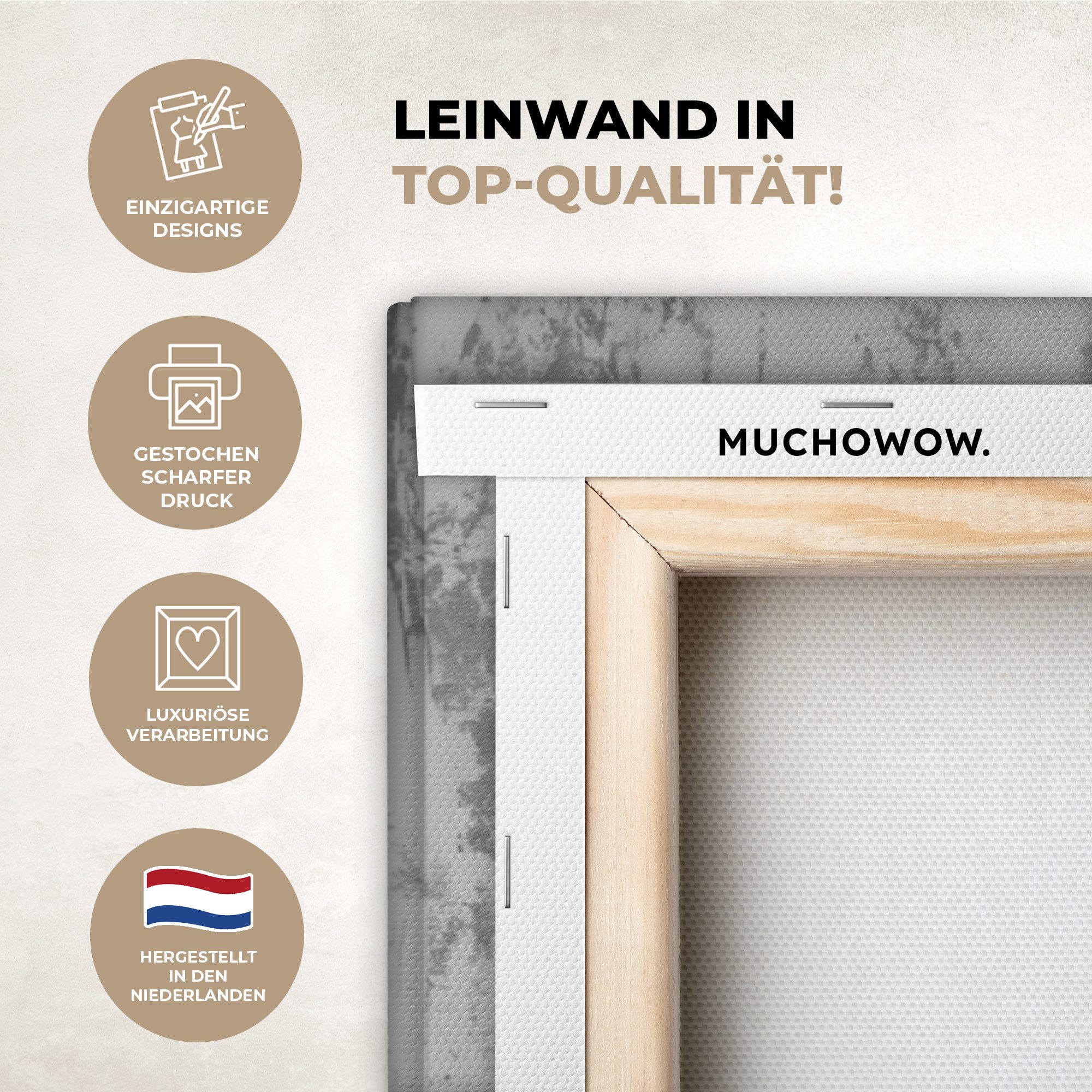 OneMillionCanvasses® Leinwandbild Esel - Tier - Vintage - Badewanne - Schwarz - Weiß, Fotodruck (1 St), Badezimmer Deko, Bilder WC, Toilette Wanddeko 60x90 cm