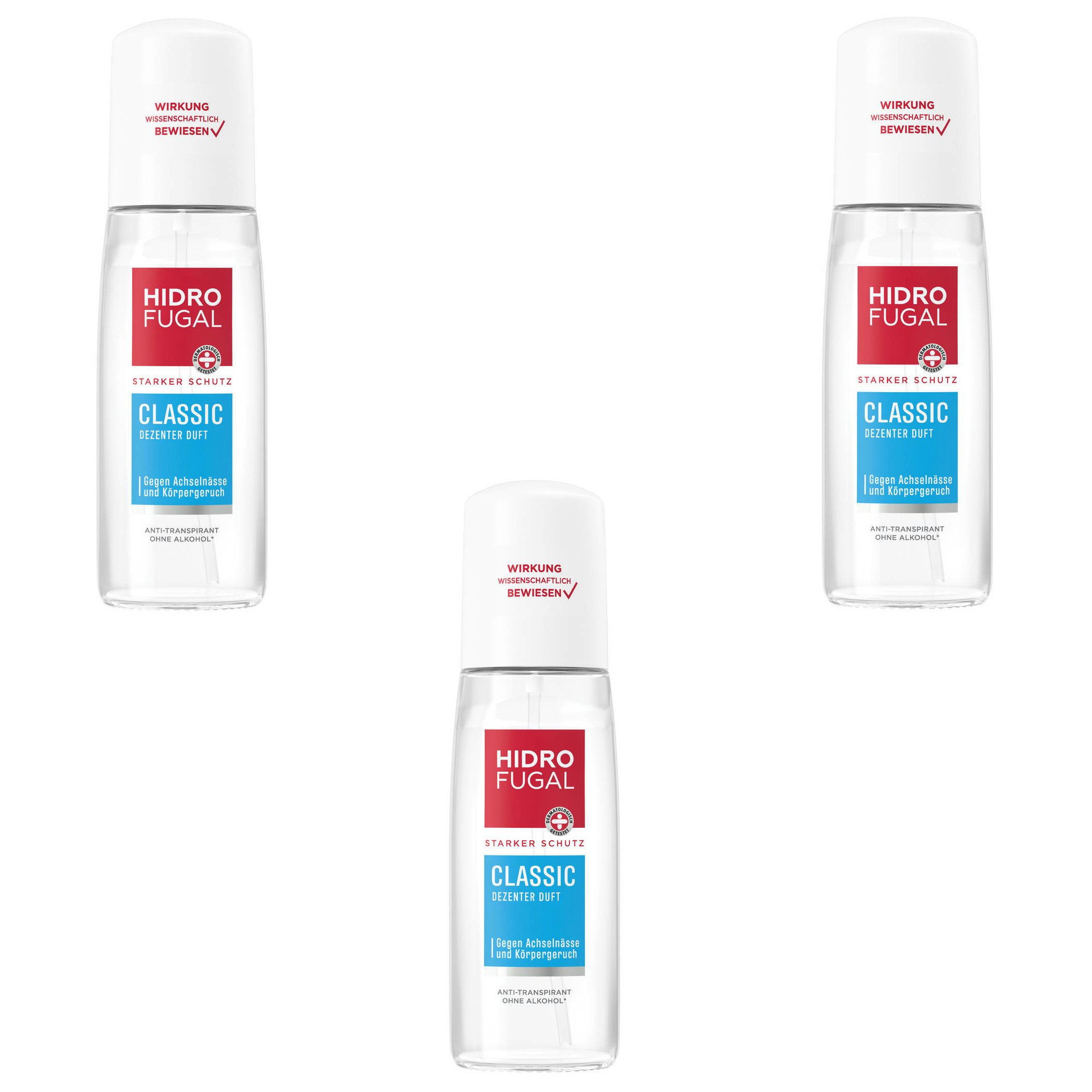 Deo-Zerstäuber HIDROFUGAL CLASSIC 3 x 75 ml