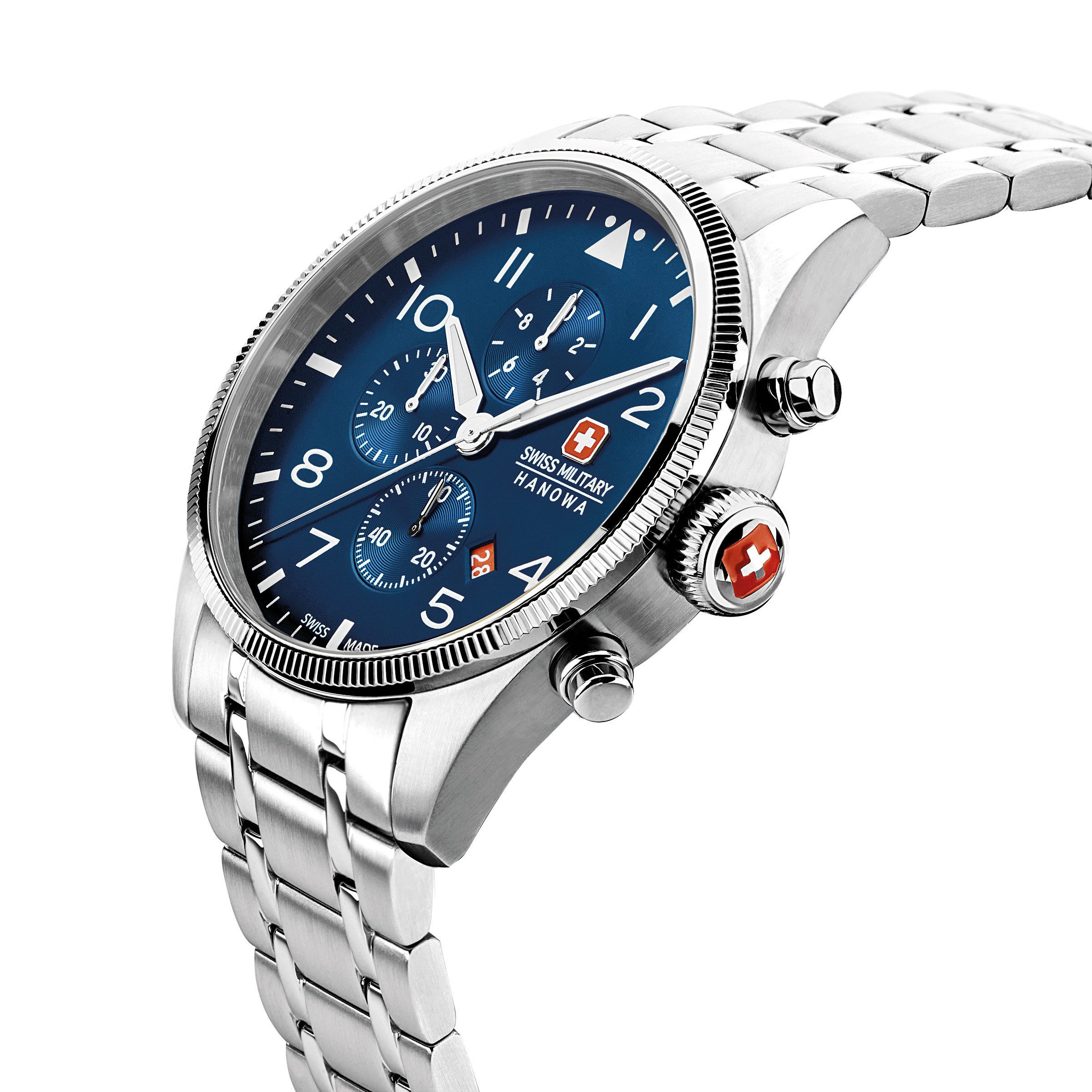 Swiss Military Hanowa Chronograph Thunderbolt Chrono SMWGI0000403, Quarzuhr, Armbanduhr, Herrenuhr, Swiss Made, Edelstahlarmband, analog