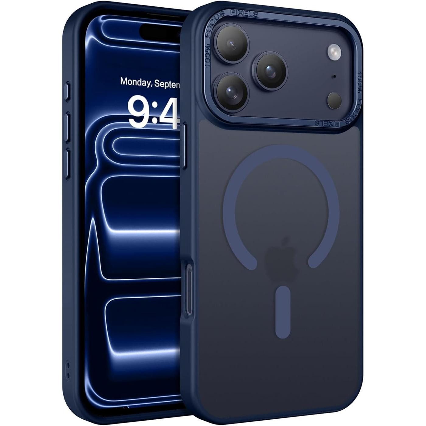 CoolGadget Handyhülle Magnet Hülle für iPhone 17 Pro Max Schutzhülle mit Metall Kamerarahmen 6,9 Zoll, magnetisches Schutzcase Matt Stoßfest kompatibel mit Magsafe Zubehör
