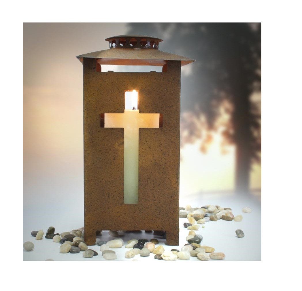 mucHome Kerzenlaterne Grablaterne 13x13x25cm Grablampe Grableuchte günstig online kaufen