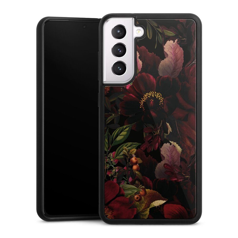 DeinDesign Handyhülle Utart Blumen Wiese Dunkle Blumenwiese, Samsung Galaxy S21 FE 5G Gallery Case Glas Hülle