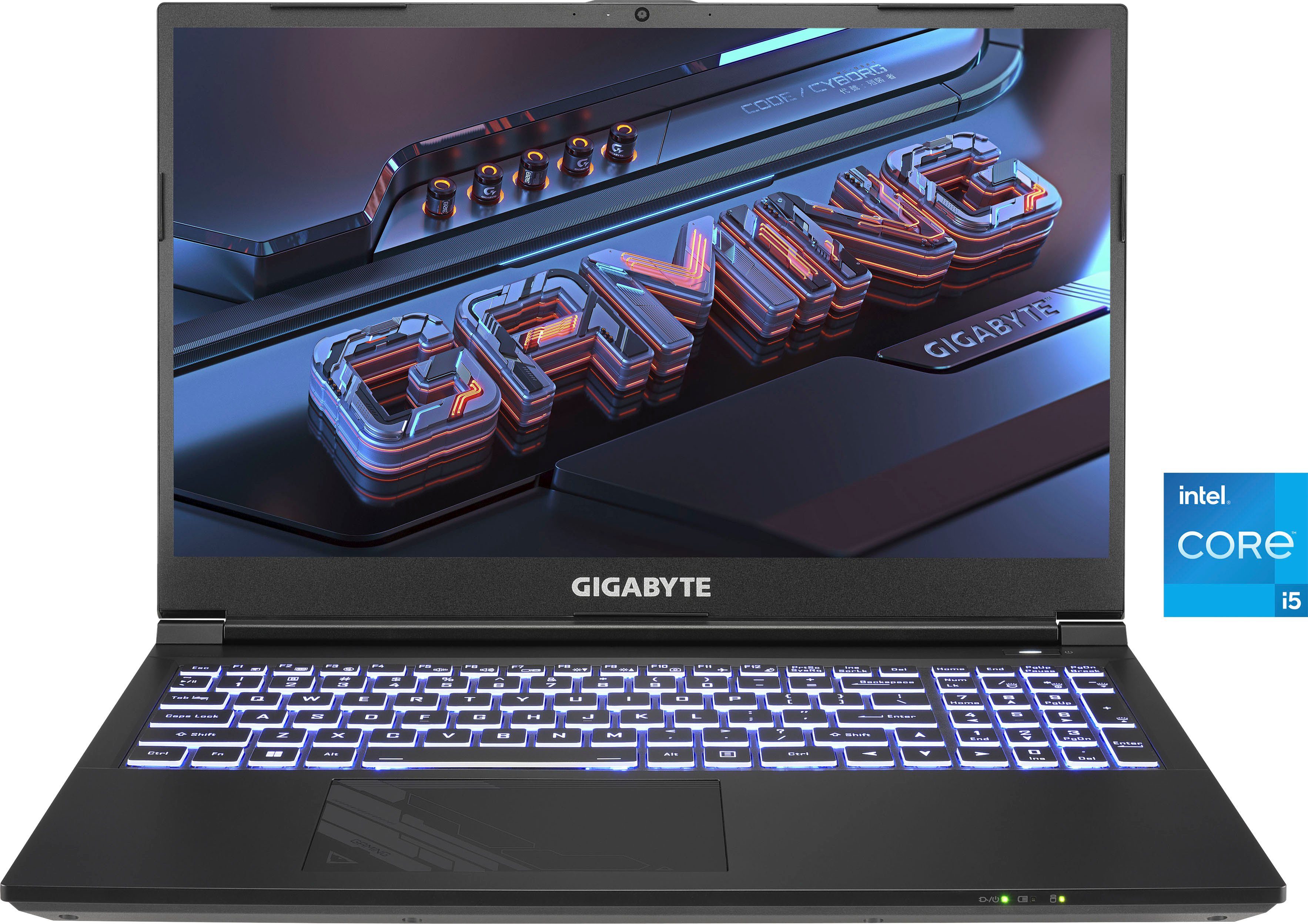 Gigabyte G5 GE-51DE213SD Gaming-Notebook (39,62 cm/15,6 Zoll, Intel Core i5  12500H, GeForce RTX™ 3050, 512 GB SSD)