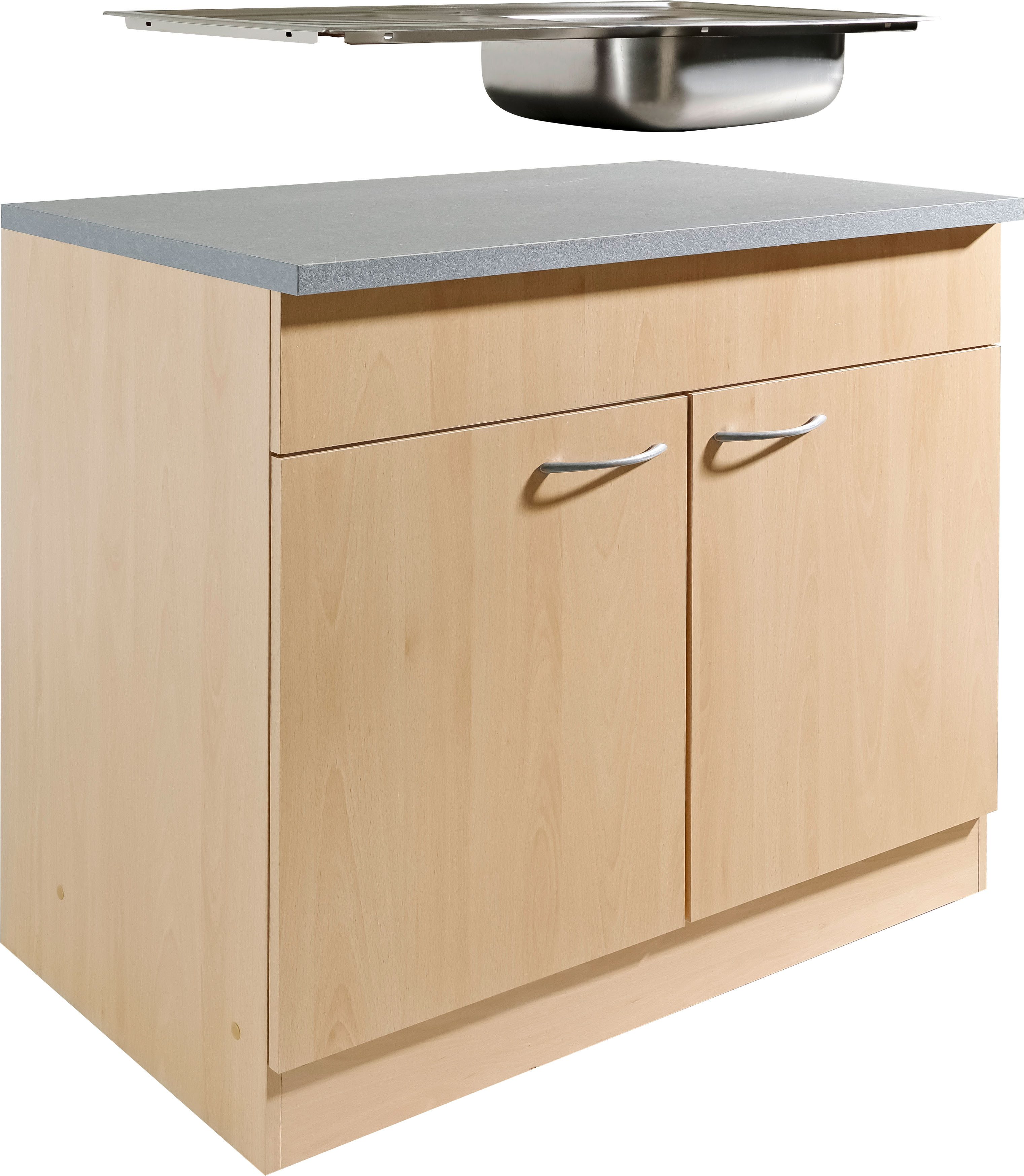 wiho Küchen Spülenschrank Kiel 100 cm breit