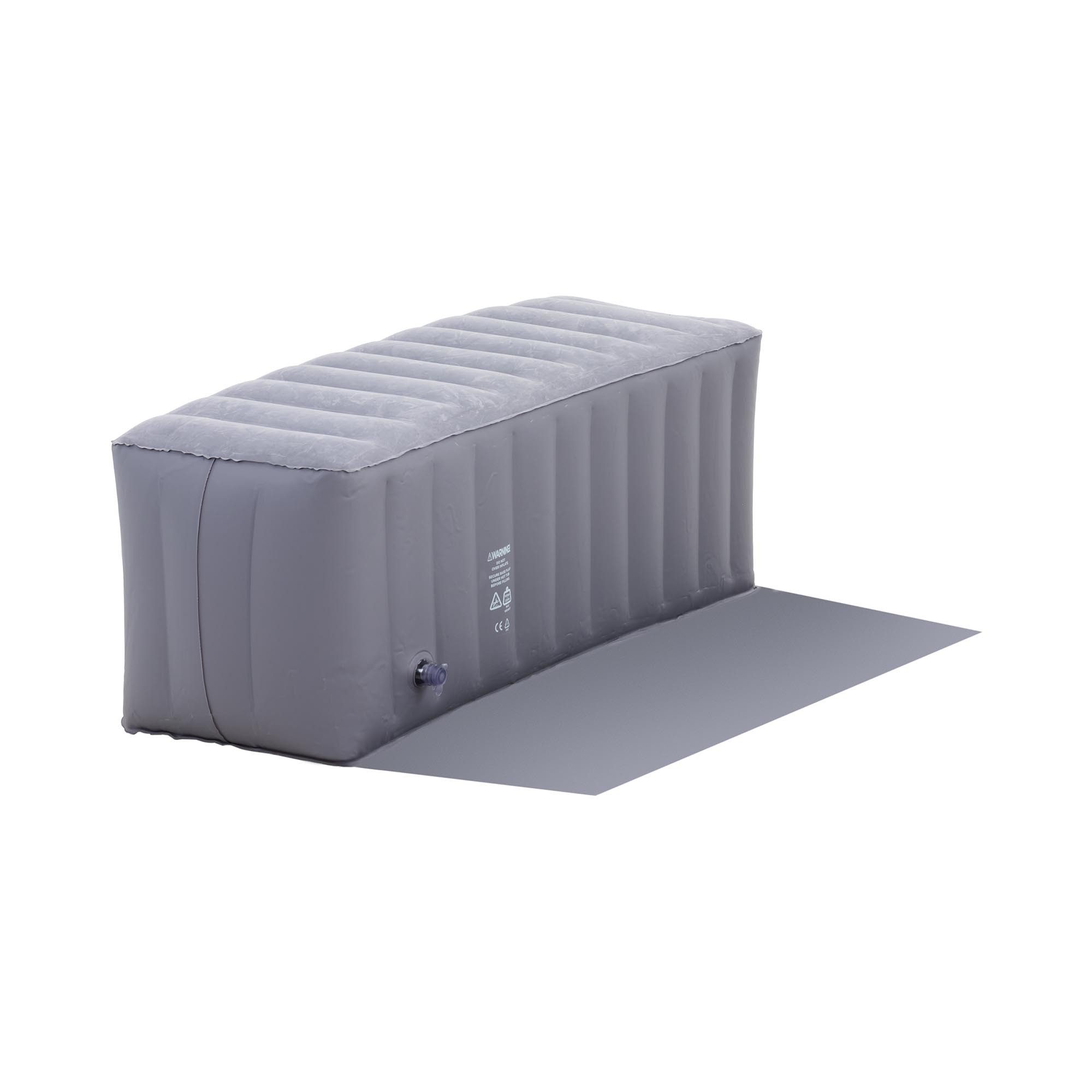 Uniprodo Whirlpool aufblasbare Whirlpoolumrandung Sitzerhöhung 110 x 40 x 43 cm grau