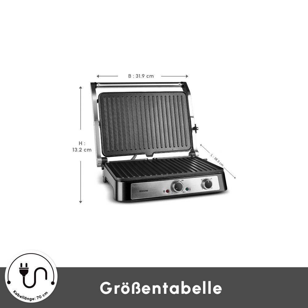 Karaca Toaster Karaca Toastmate Inox Toaster und Grillgerät 6 Scheiben 2000 W
