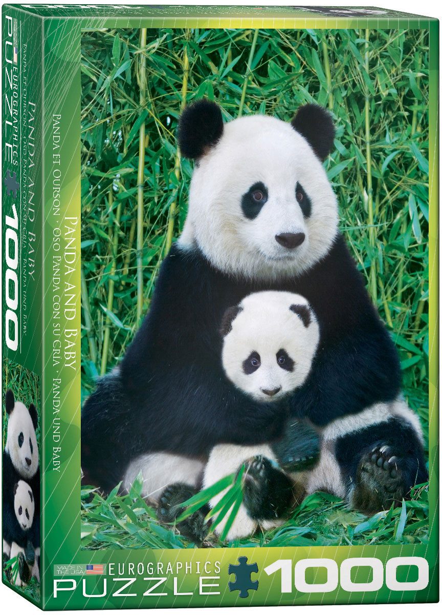 Puzzle 1000 Teile Puzzle - Puzzle - Panda Bär & Baby, Puzzleteile günstig online kaufen