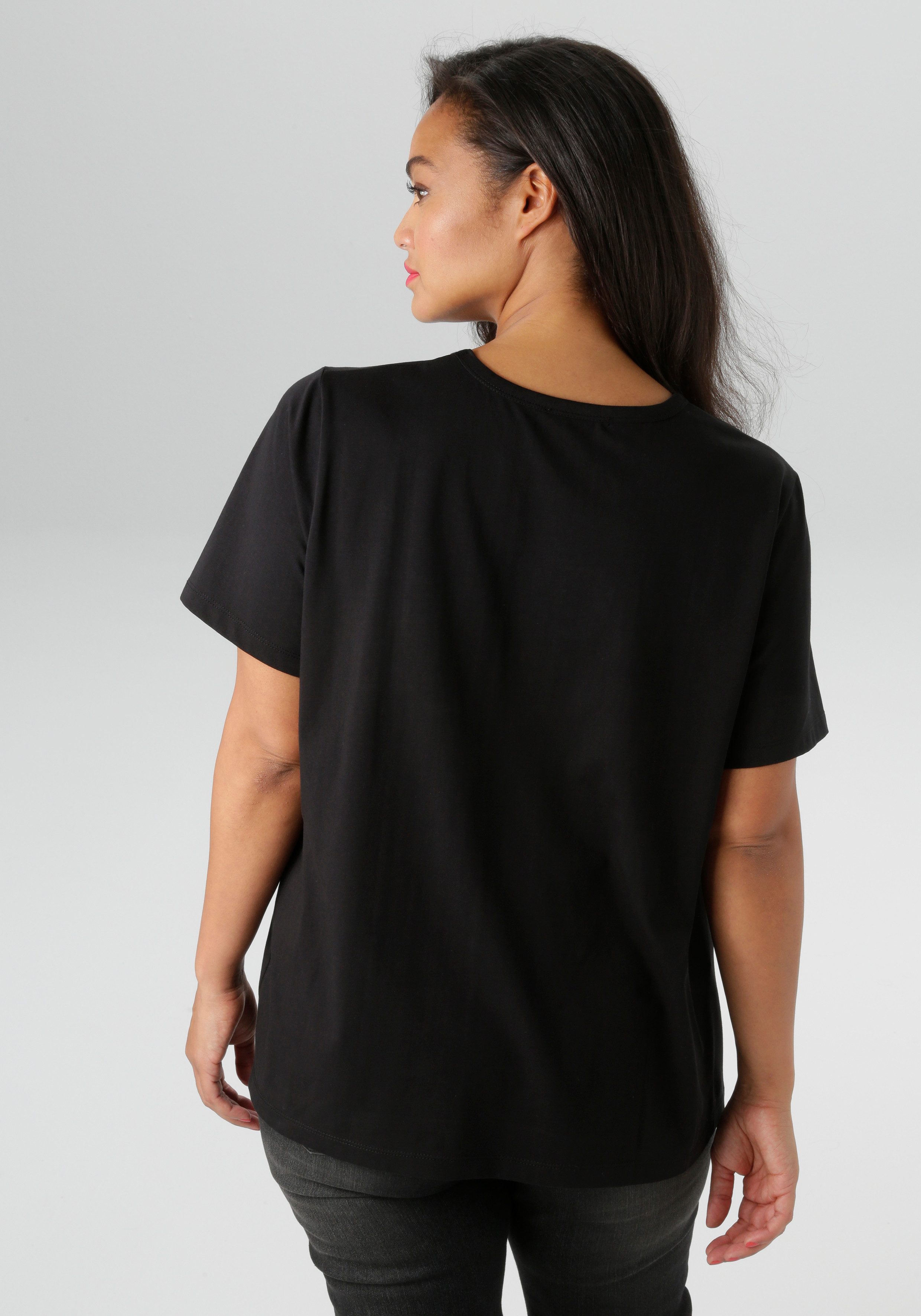 Aniston PLUS T-Shirt mit trendigen Frontprint günstig online kaufen