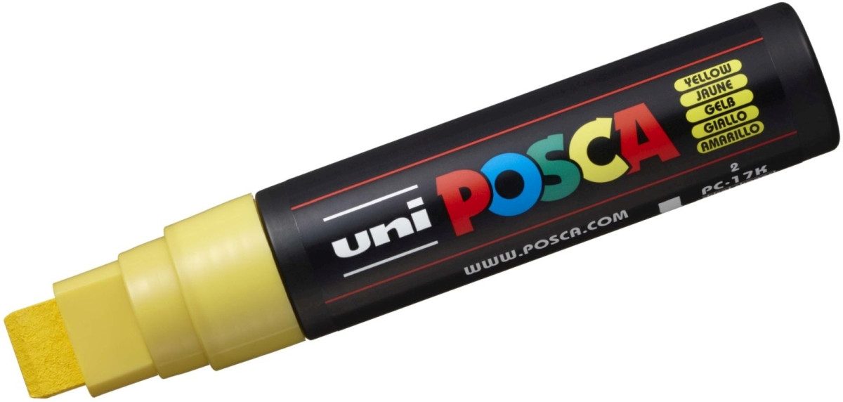 uni-ball Filzstift Fasermaler Uni Posca PC-17K 15mm gelb