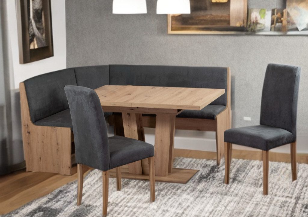 Stolebaenk Eckbankgruppe Duisburg Artisan Titanic Duisburg VE/VA, (Eckbankgruppe, 1 x Eckbank, 1 x Tisch, 2 x Stuhl), Bezüge mit 48.000 Scheuertouren