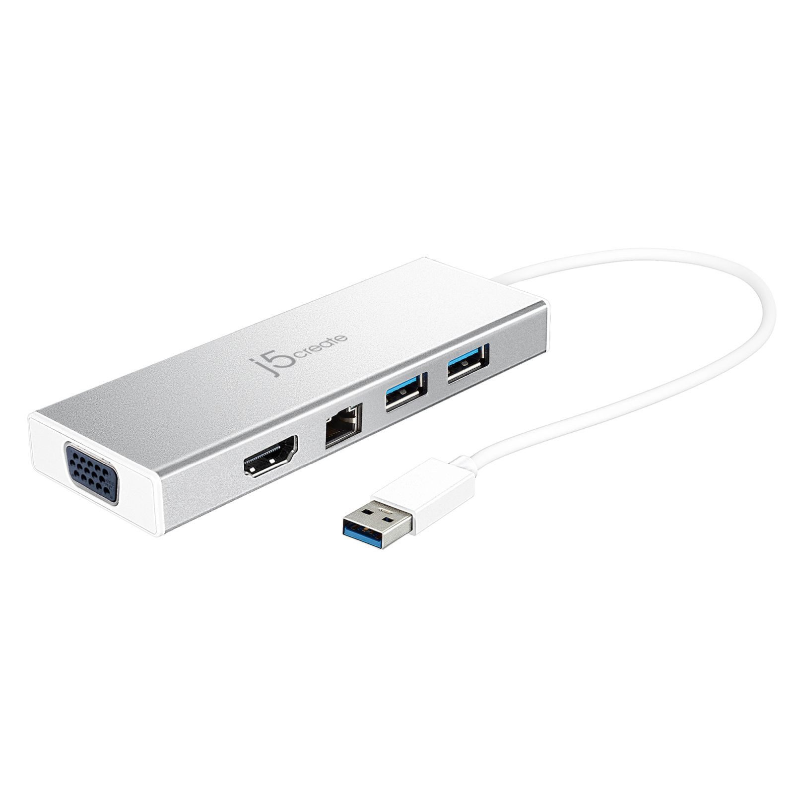 j5create JUD380 - Dockingstation - USB 3.0 - VGA, HDMI Smartphone-Ladegerät