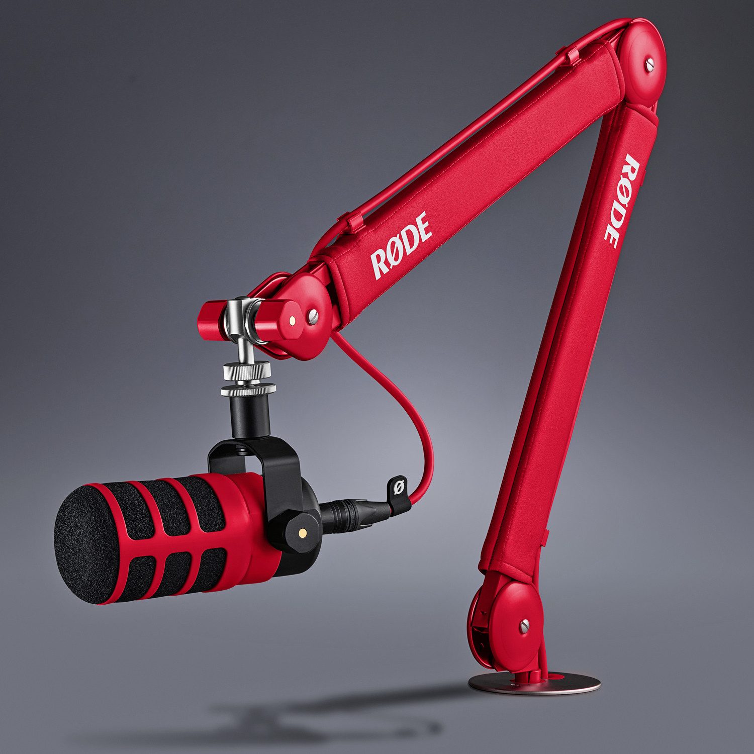 RØDE Mikrofonständer Rode Mikrofonarm PSA1+ Plus Rot mit Mikrofasertuch, (Mikrofonarm, Mikrofon Gelenkarm), Gelenkarmstativ mit Neoprenüberzug