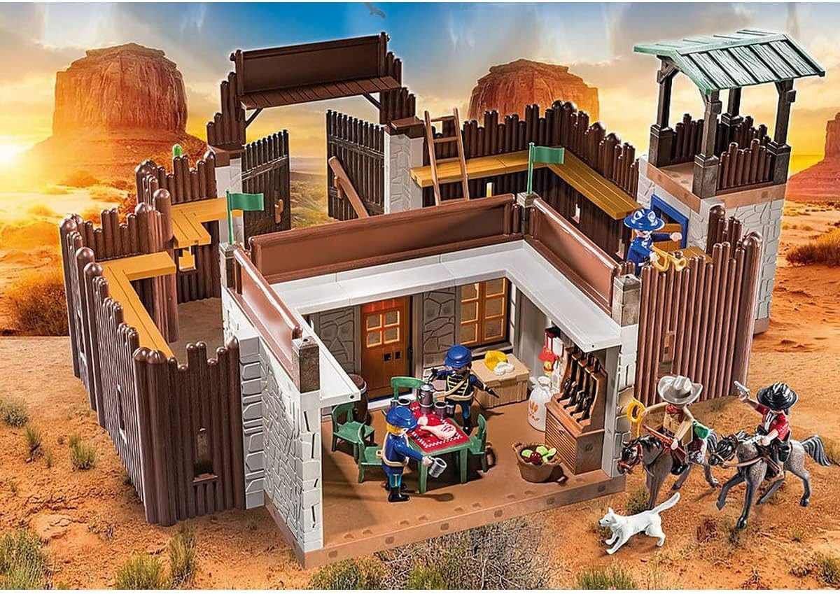 Playmobil® Western Fort Spielbausteine, (Set, 1 St., 1 Playmobil Spielset), 1x PLAYMOBIL; 1x Anleitung; 1x Zubehörteile