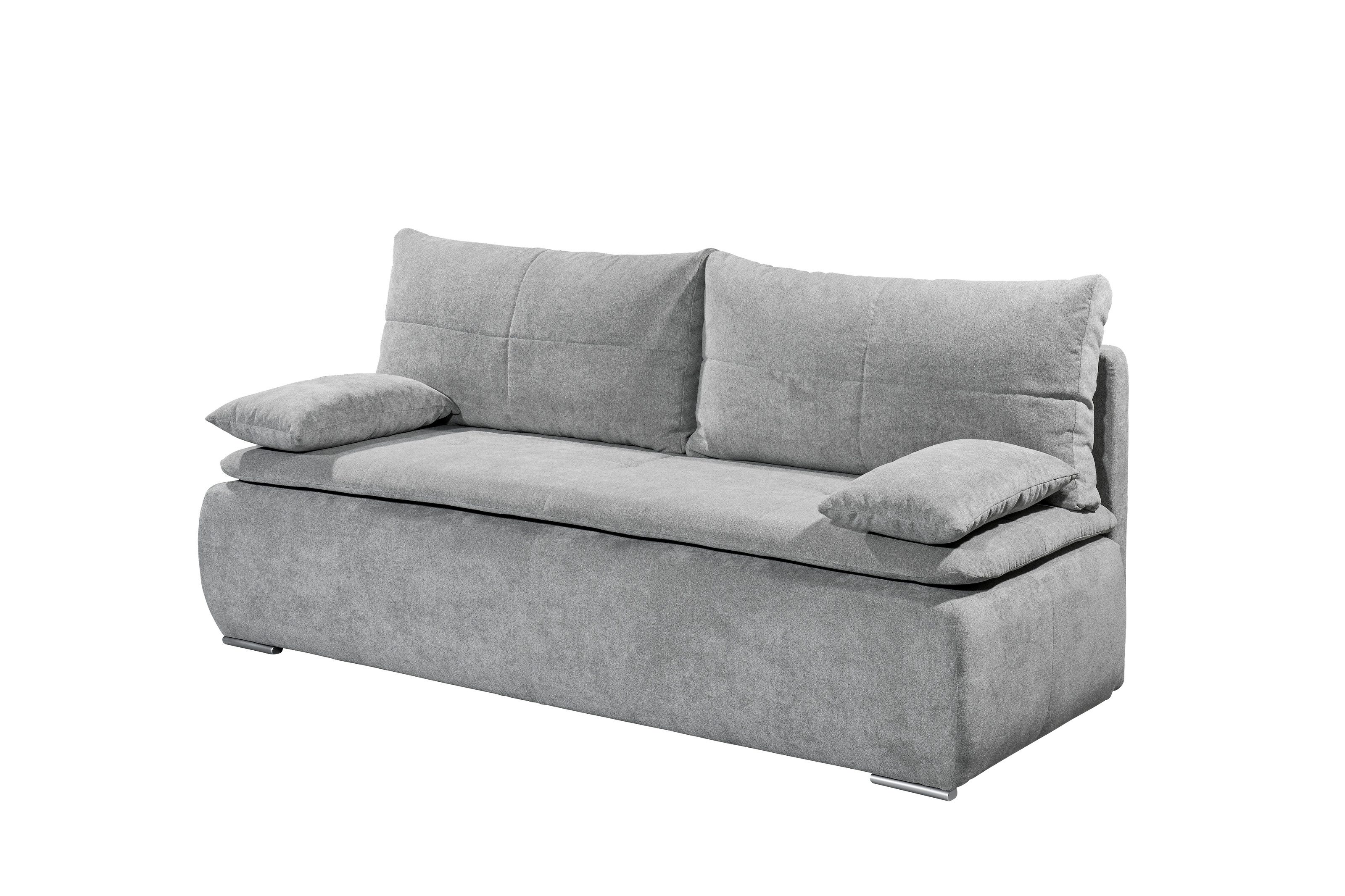 ED EXCITING DESIGN Schlafsofa "Jana", mit Bettkasten & 2 Armlehnenkissen günstig online kaufen