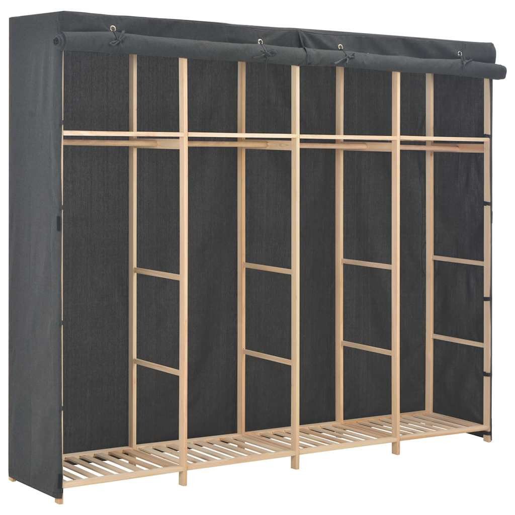 vidaXL Stoffschrank Kleiderschrank Grau 200 x 40 x 170 cm Stoff (1-St)