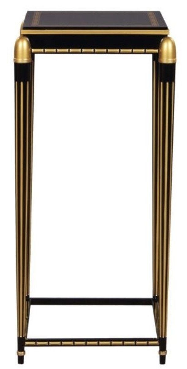 Casa Padrino Beistelltisch Luxus Blumentisch Schwarz / Gold 45 x 45 x H. 95 cm - Luxus Beistelltisch