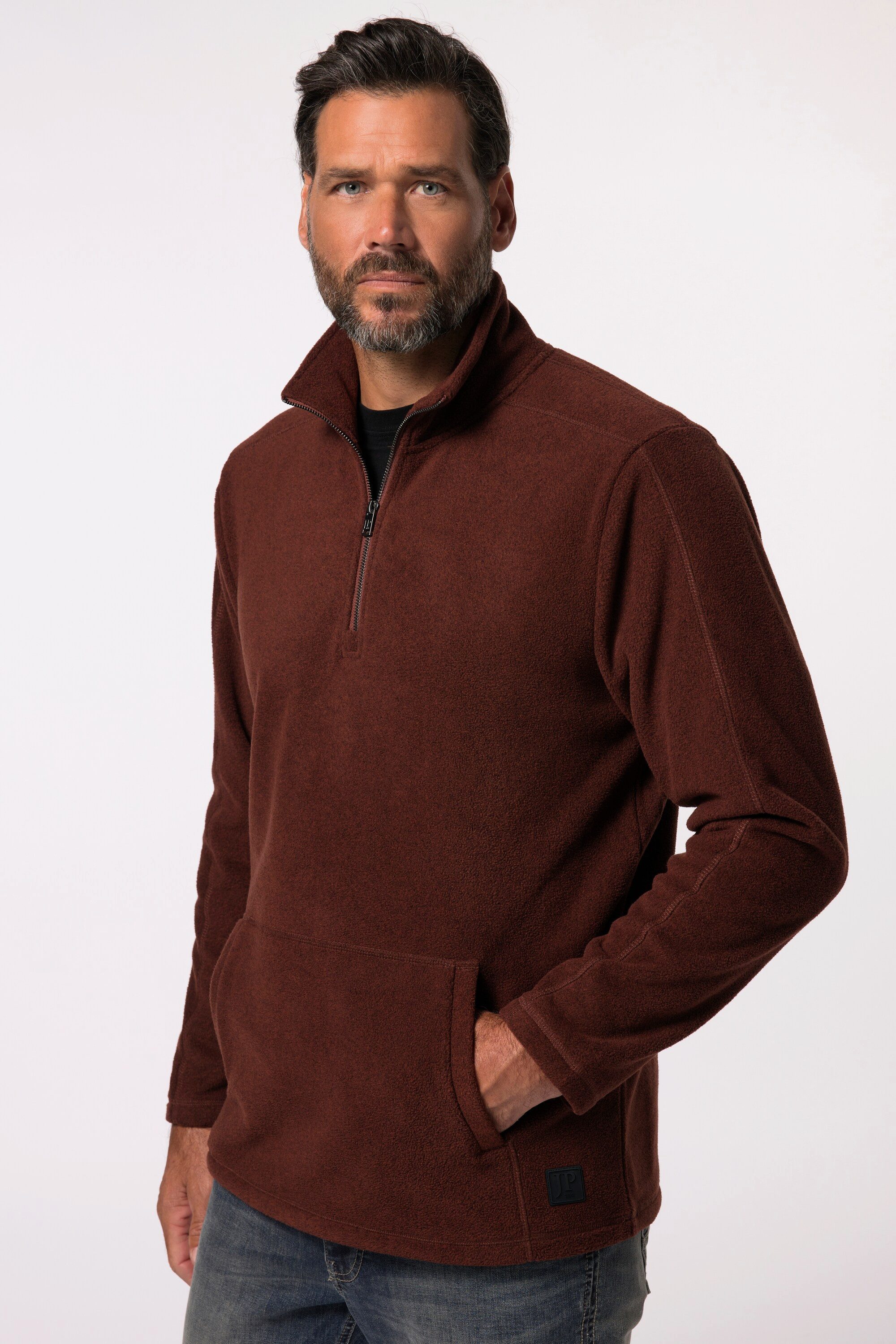 Sweatshirt Fleece-Troyer Zippkragen