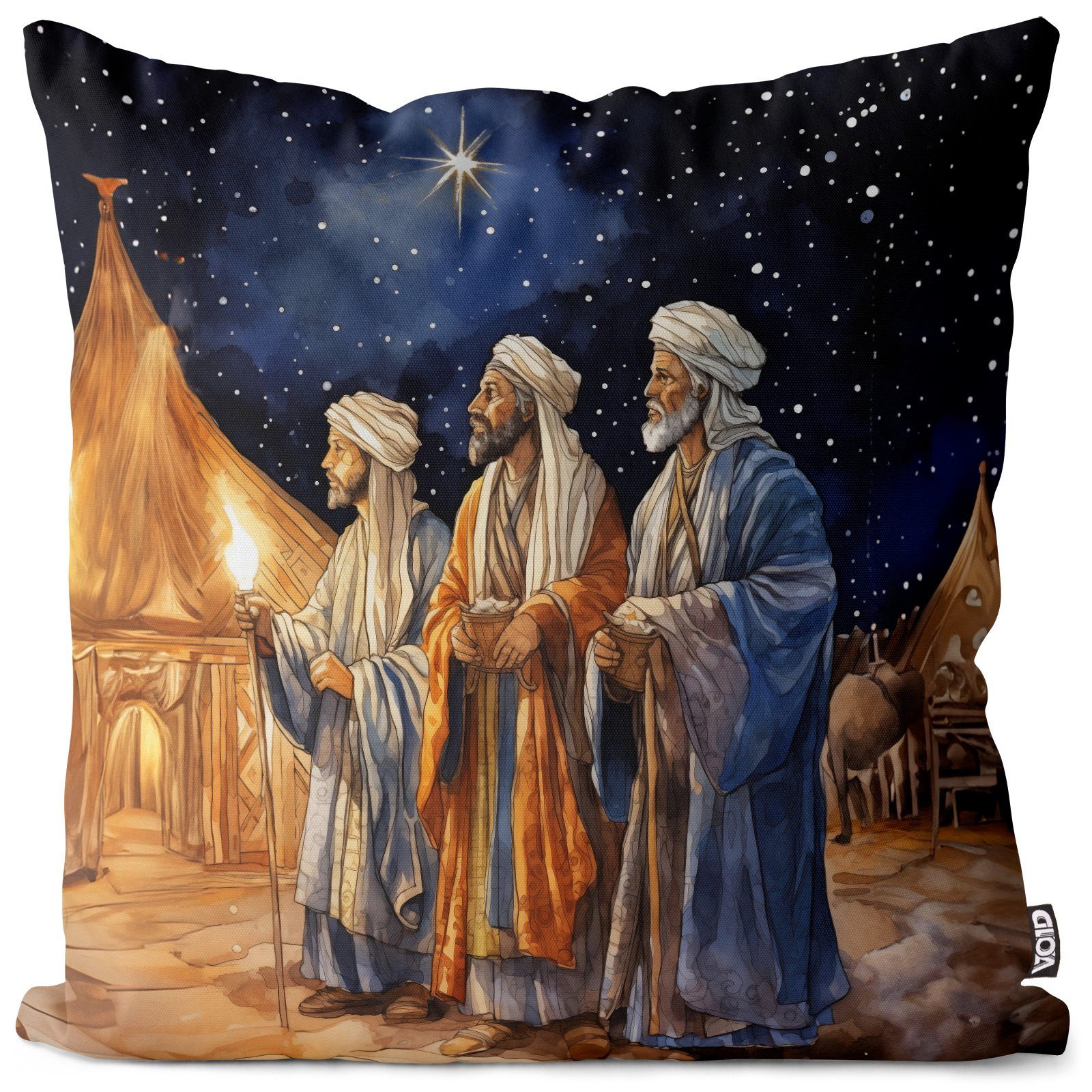 Kissenbezug, VOID (1 Stück), Heilige drei Könige Stern weihnachten beth-lehem stern winter jeru-sa