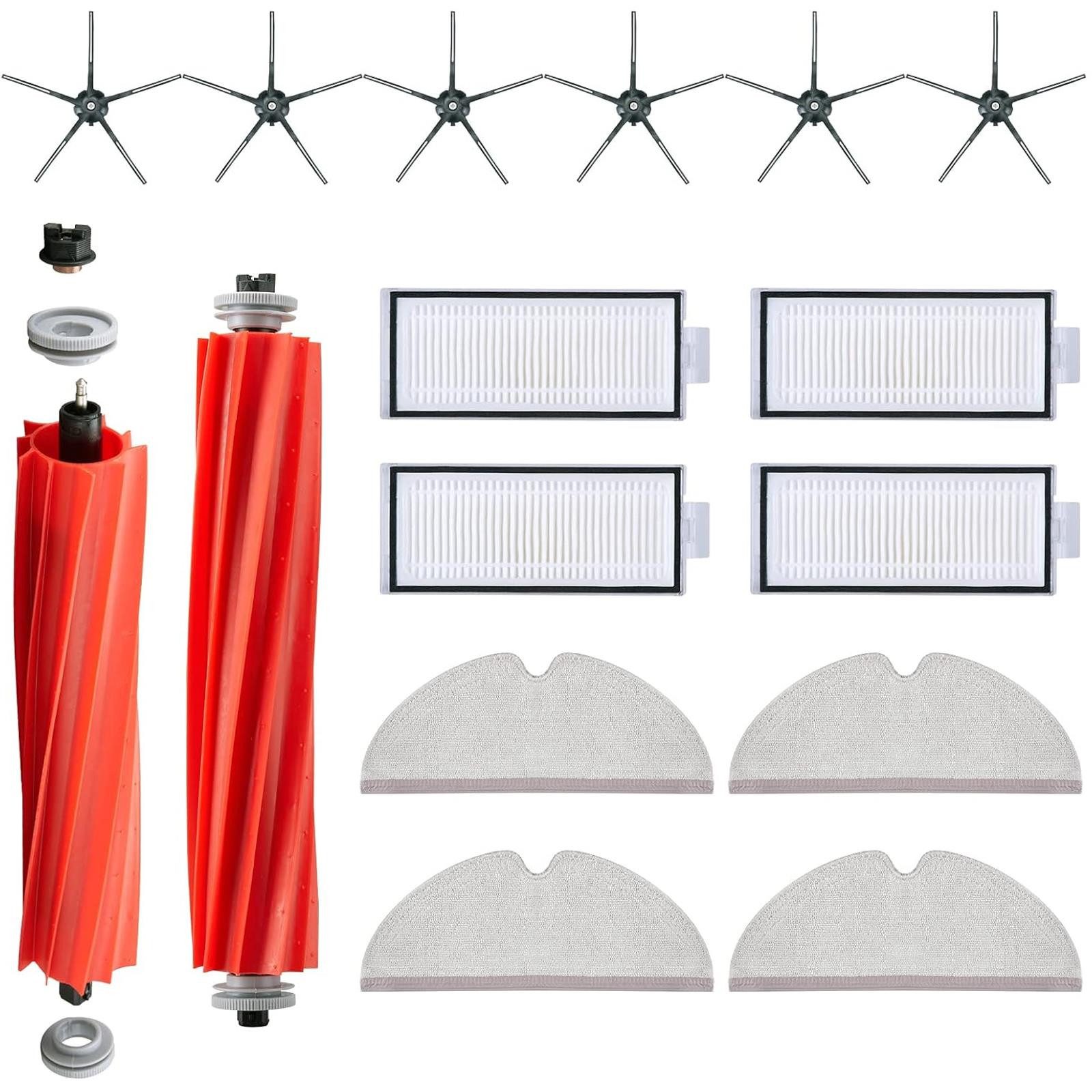 VERCO Reinigungsbürsten-Set Reinigungskit für Roborock, Q7 Pro, Q7 Pro Plus, Roborock Q7 Max, Q7 Max Plus, (16-tlg), Ersatz Teile Set Wartungskit Filter Seitenbürste Zubehör Bürste